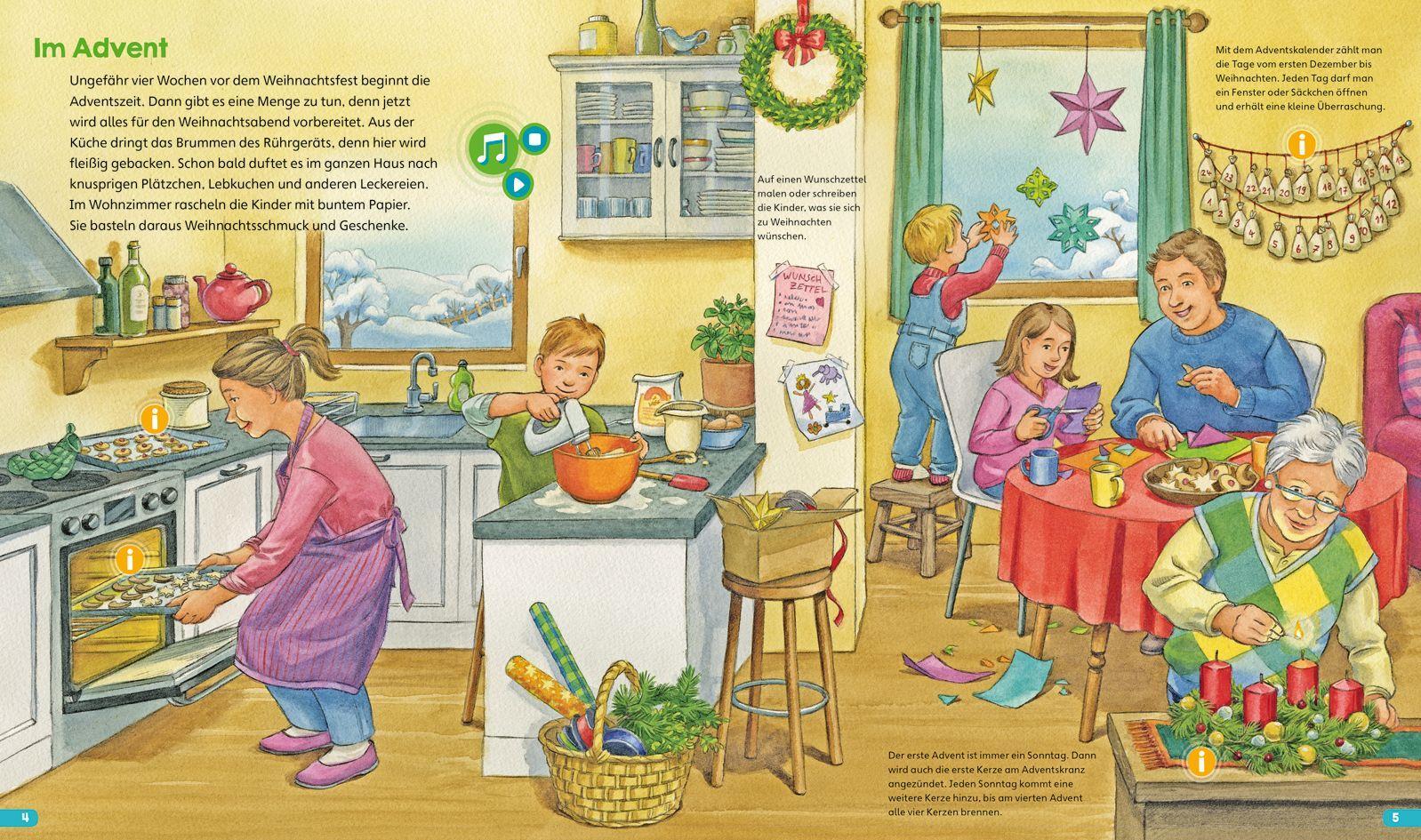 Beispielinhalt (Bild) BOOKii® Hören und Staunen Erlebe die Weihnachtszeit