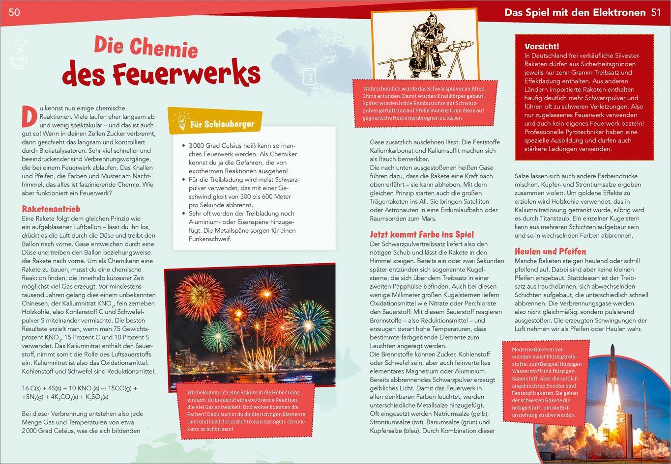 Beispielinhalt (Bild) WAS IST WAS Naturwissenschaften easy! Chemie. Reaktiv!