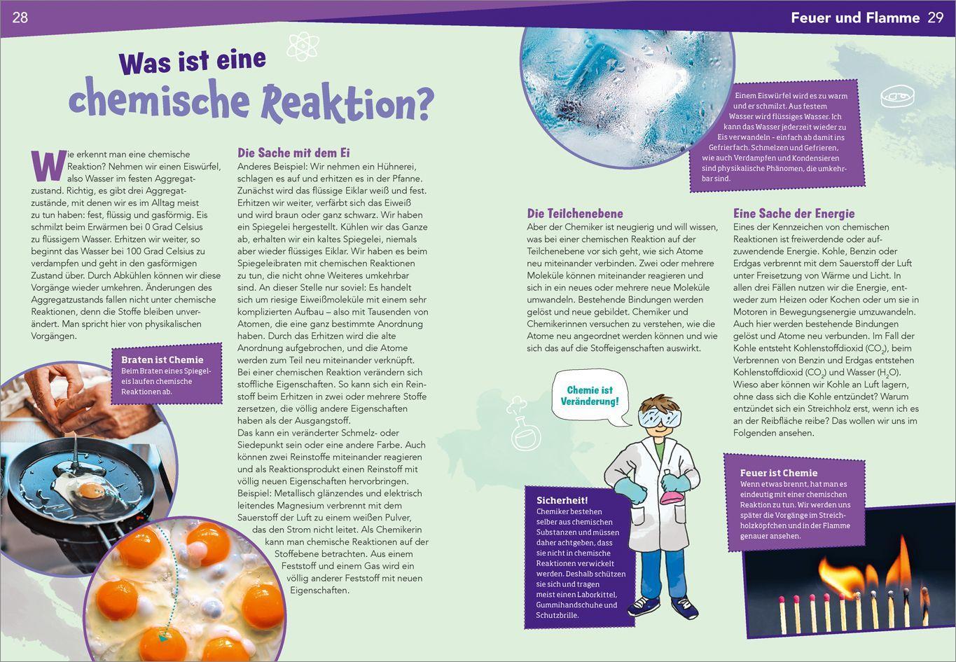 Beispielinhalt (Bild) WAS IST WAS Naturwissenschaften easy! Chemie. Reaktiv!