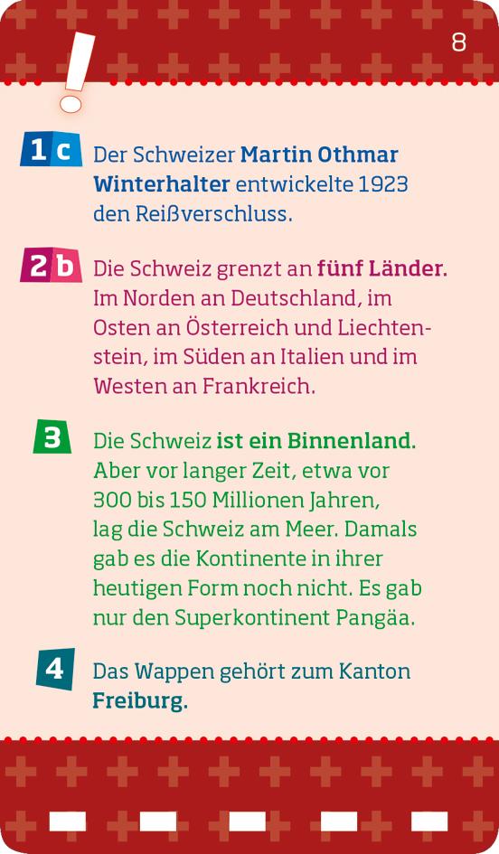 Beispielinhalt (Bild) WAS IST WAS Quiz Schweiz