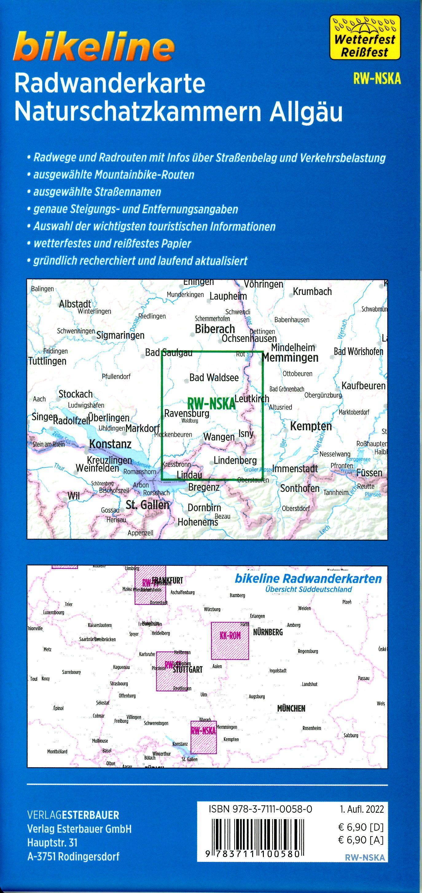 Beispielinhalt (Bild) Radwanderkarte Naturschatzkammern Allgäu RW-NSKA