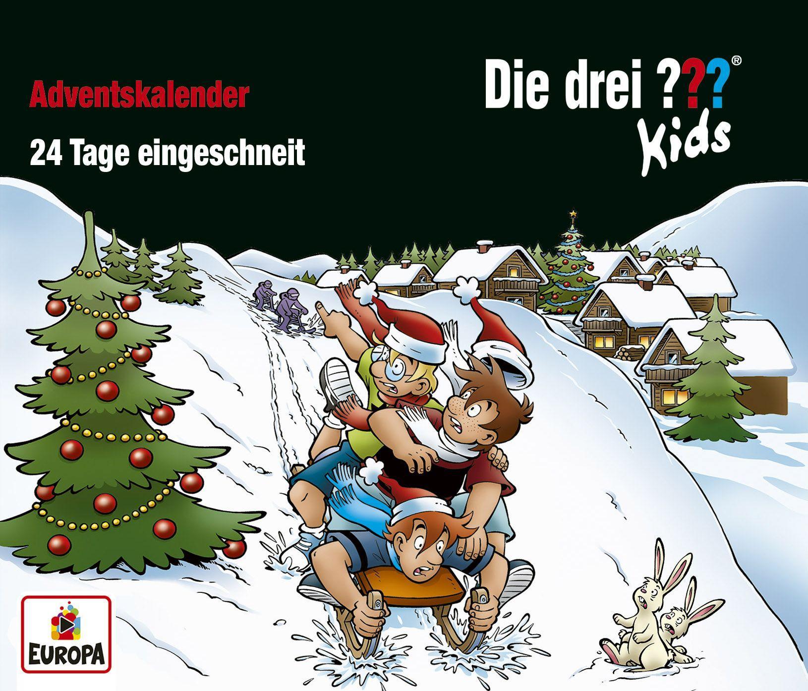Vorderes Coverbild Die drei ??? Kids: Advenstkalender -  24 Tage eingeschneit
