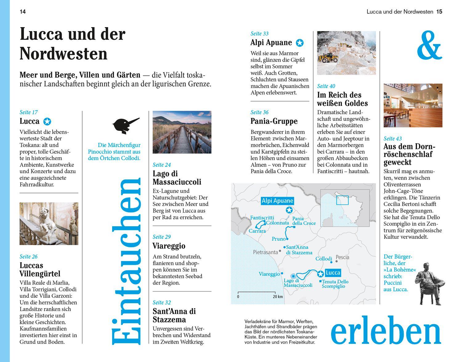 Beispielinhalt (Bild) DuMont Reise-Taschenbuch Reiseführer Toskana