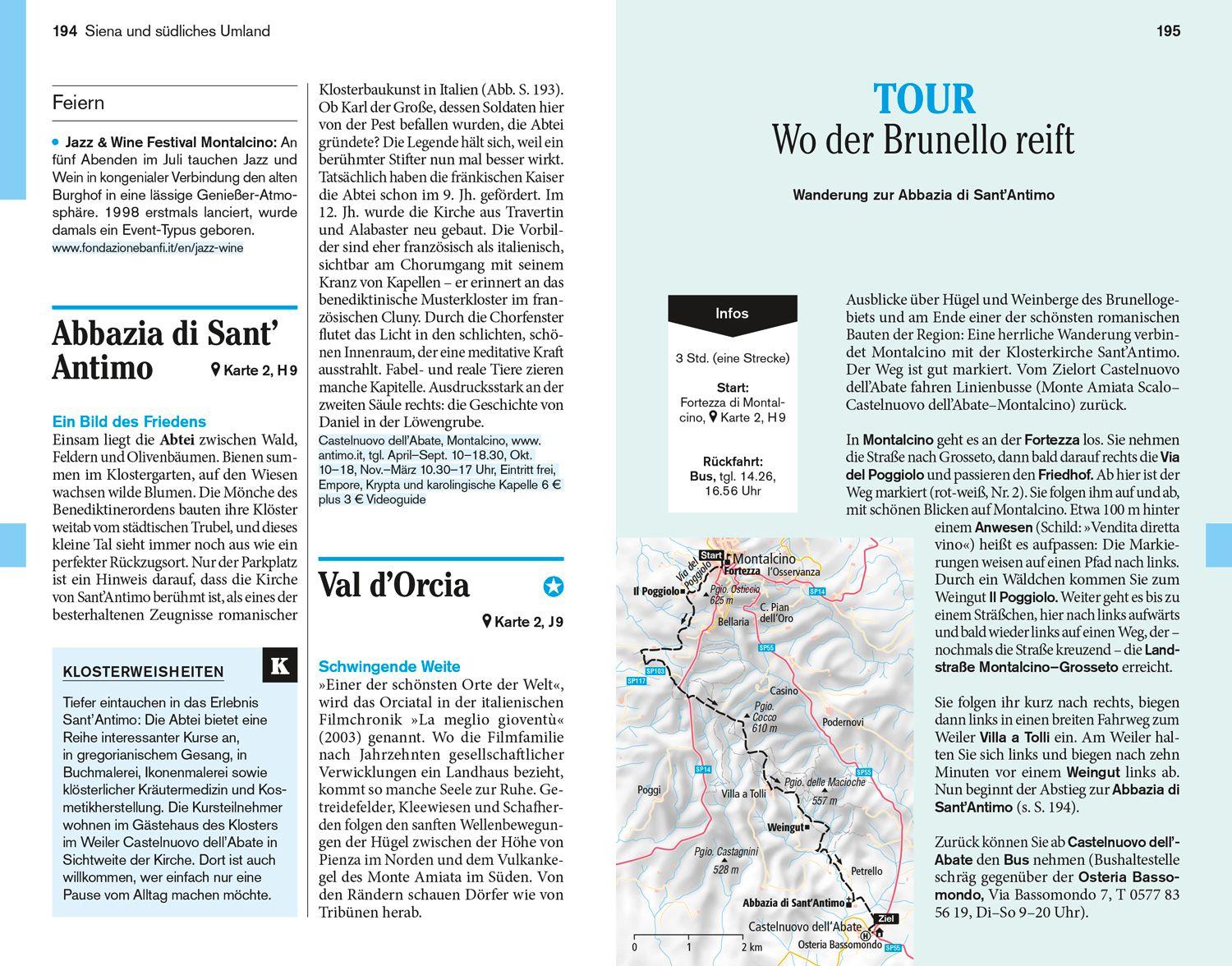 Beispielinhalt (Bild) DuMont Reise-Taschenbuch Reiseführer Toskana