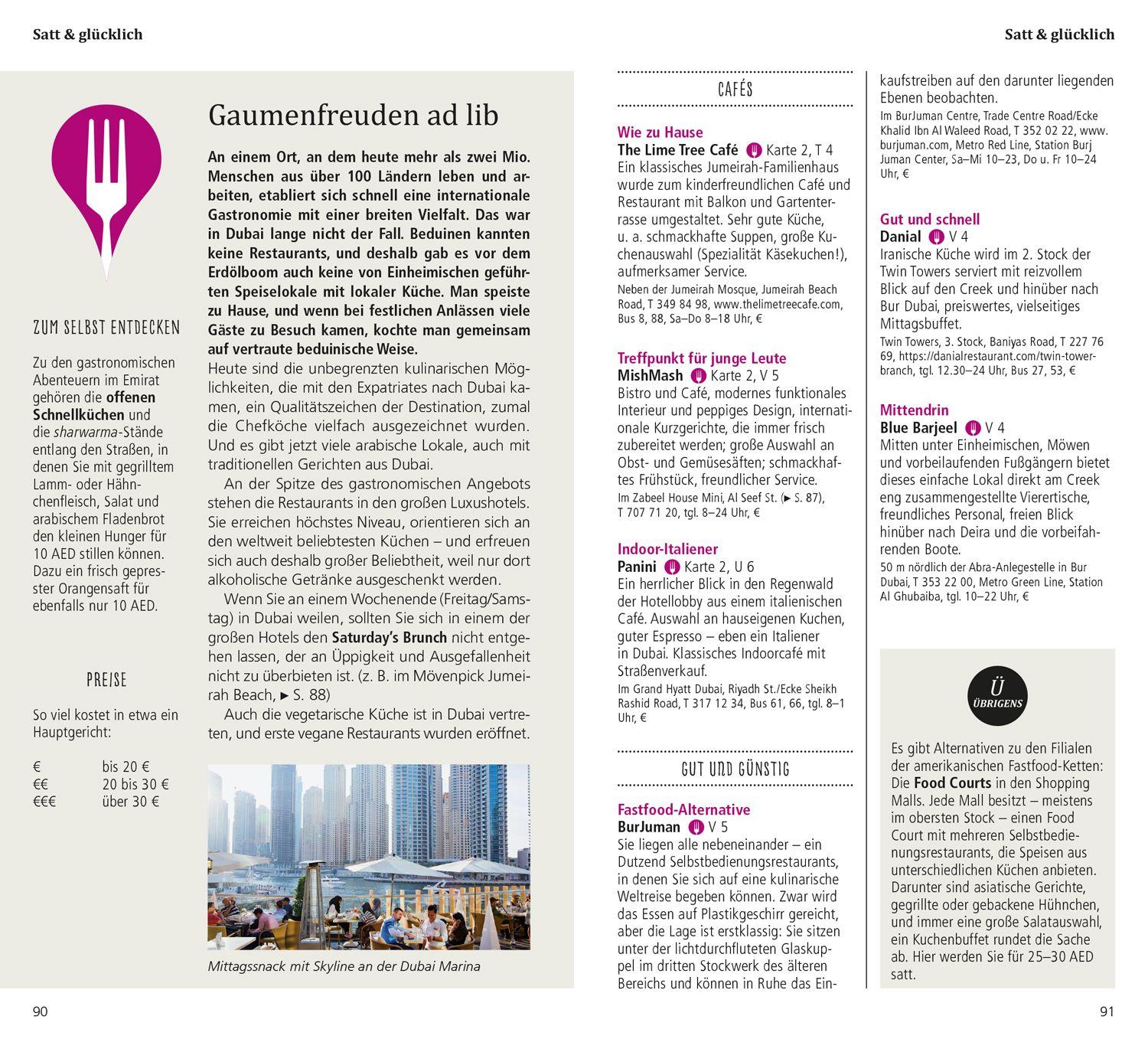 Beispielinhalt (Bild) DuMont direkt Reiseführer Dubai