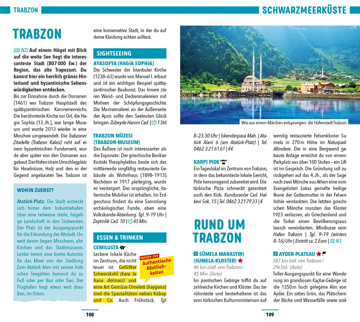 Beispielinhalt (Bild) MARCO POLO Reiseführer Türkei