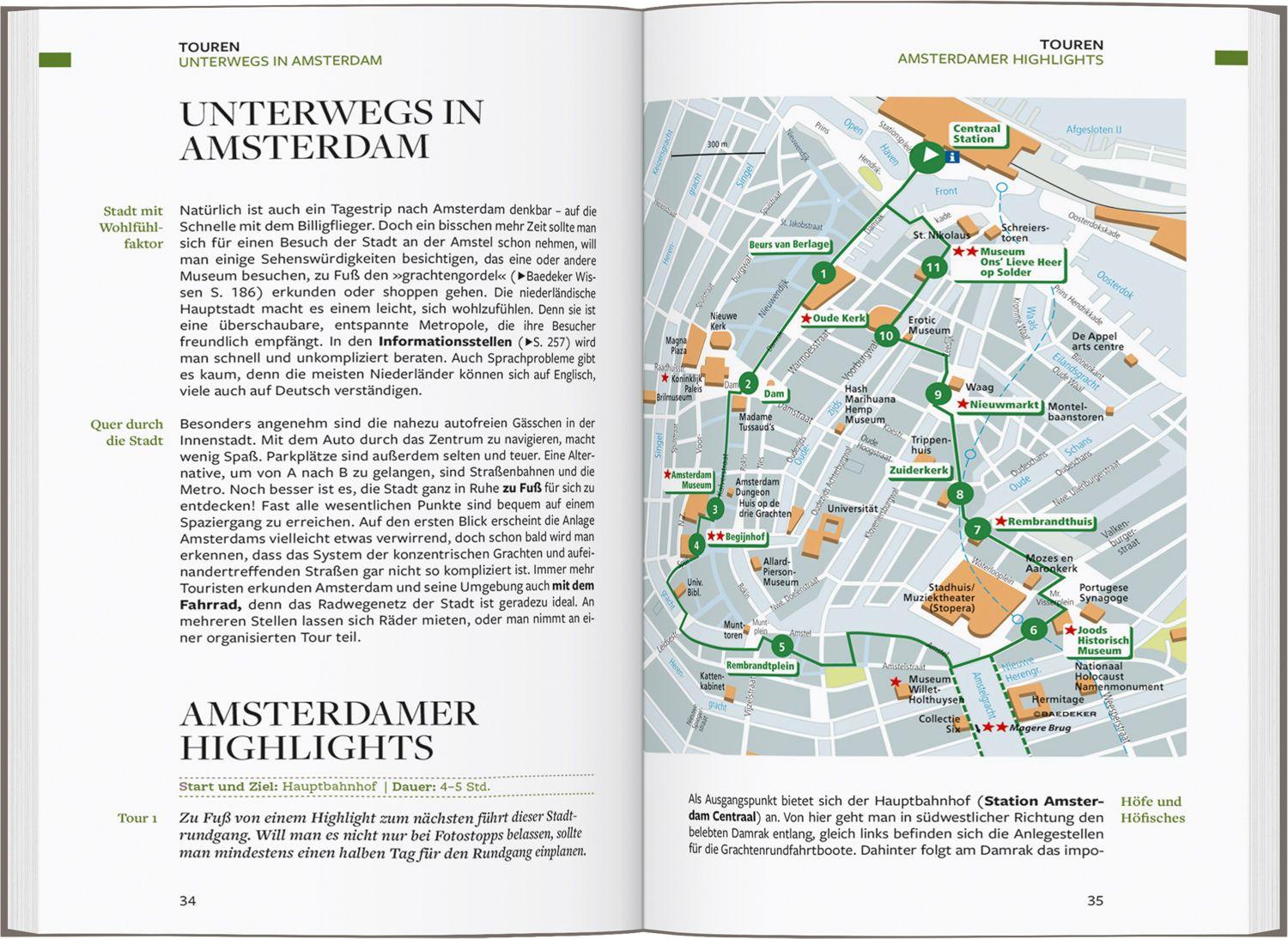 Beispielinhalt (Bild) Baedeker Reiseführer Amsterdam
