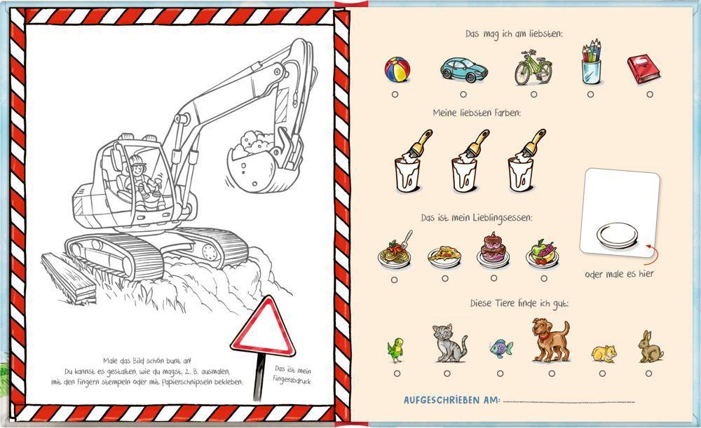 Beispielinhalt (Bild) Freundebuch Meine Kindergartenfreunde - Bunte Fahrzeuge