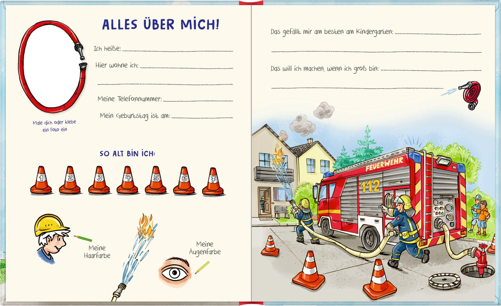 Beispielinhalt (Bild) Freundebuch Meine Kindergartenfreunde - Bunte Fahrzeuge
