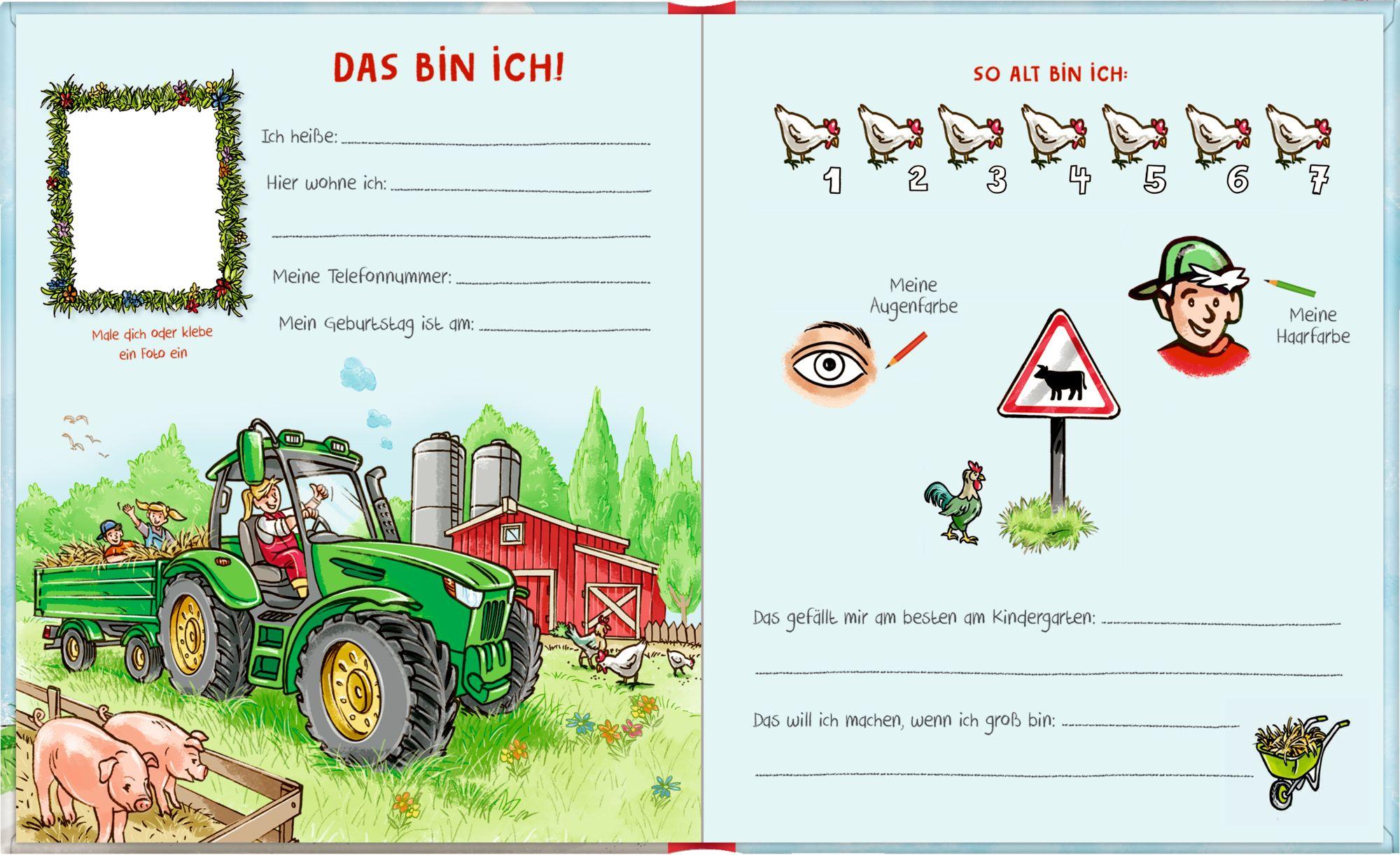 Beispielinhalt (Bild) Freundebuch Meine Kindergartenfreunde - Bunte Fahrzeuge