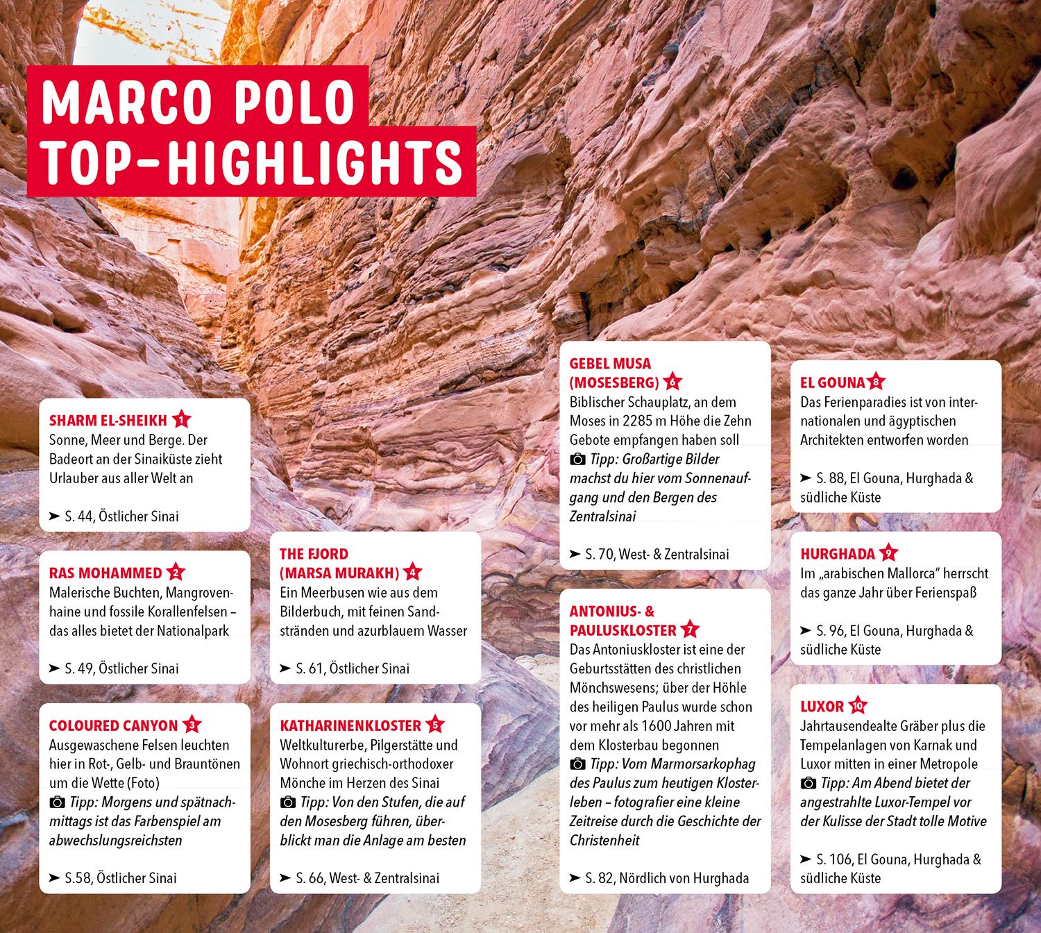 Beispielinhalt (Bild) MARCO POLO Reiseführer Rotes Meer & Sinai