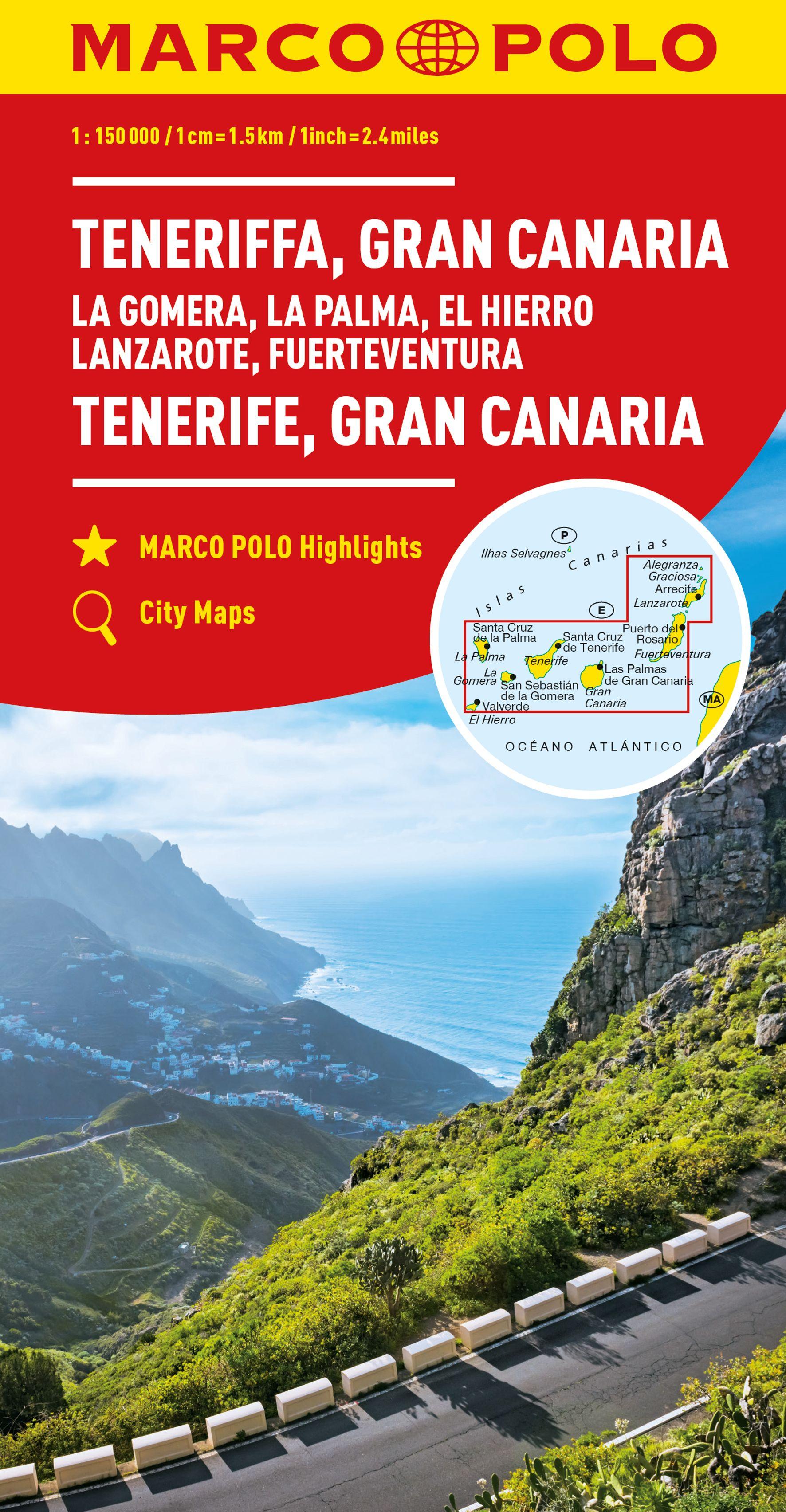 Vorderes Coverbild MARCO POLO Regionalkarte Teneriffa, Gran Canaria 1:150.000