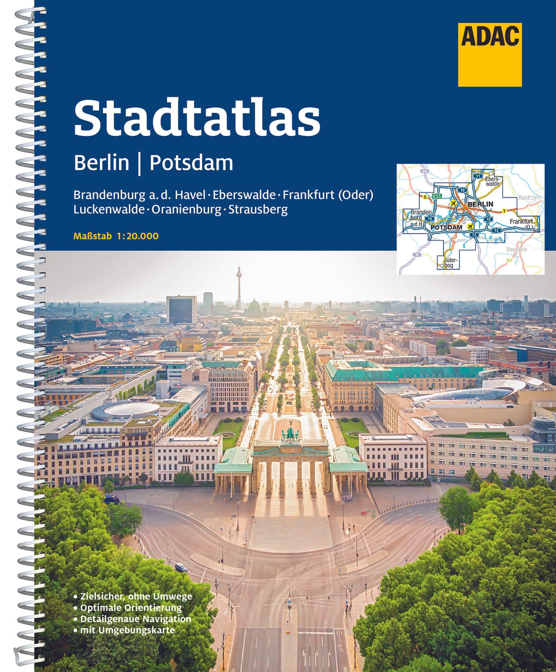 Vorderes Coverbild ADAC Stadtatlas Berlin/Potsdam 1:20.000
