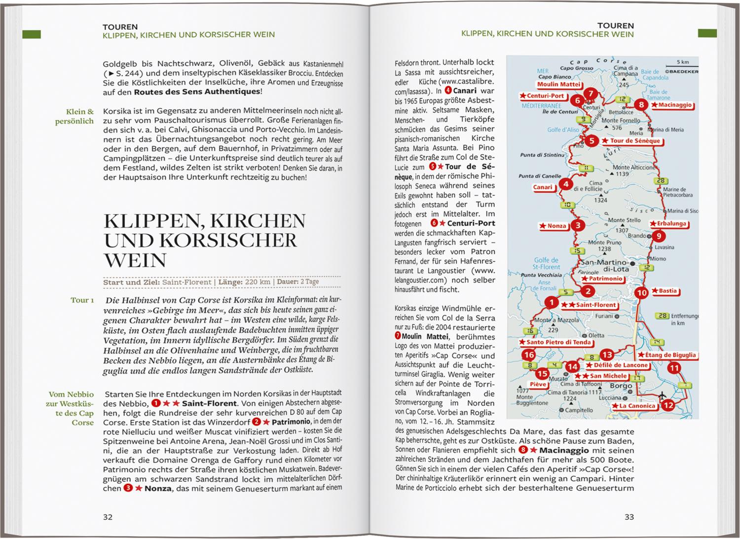 Beispielinhalt (Bild) Baedeker Reiseführer Korsika