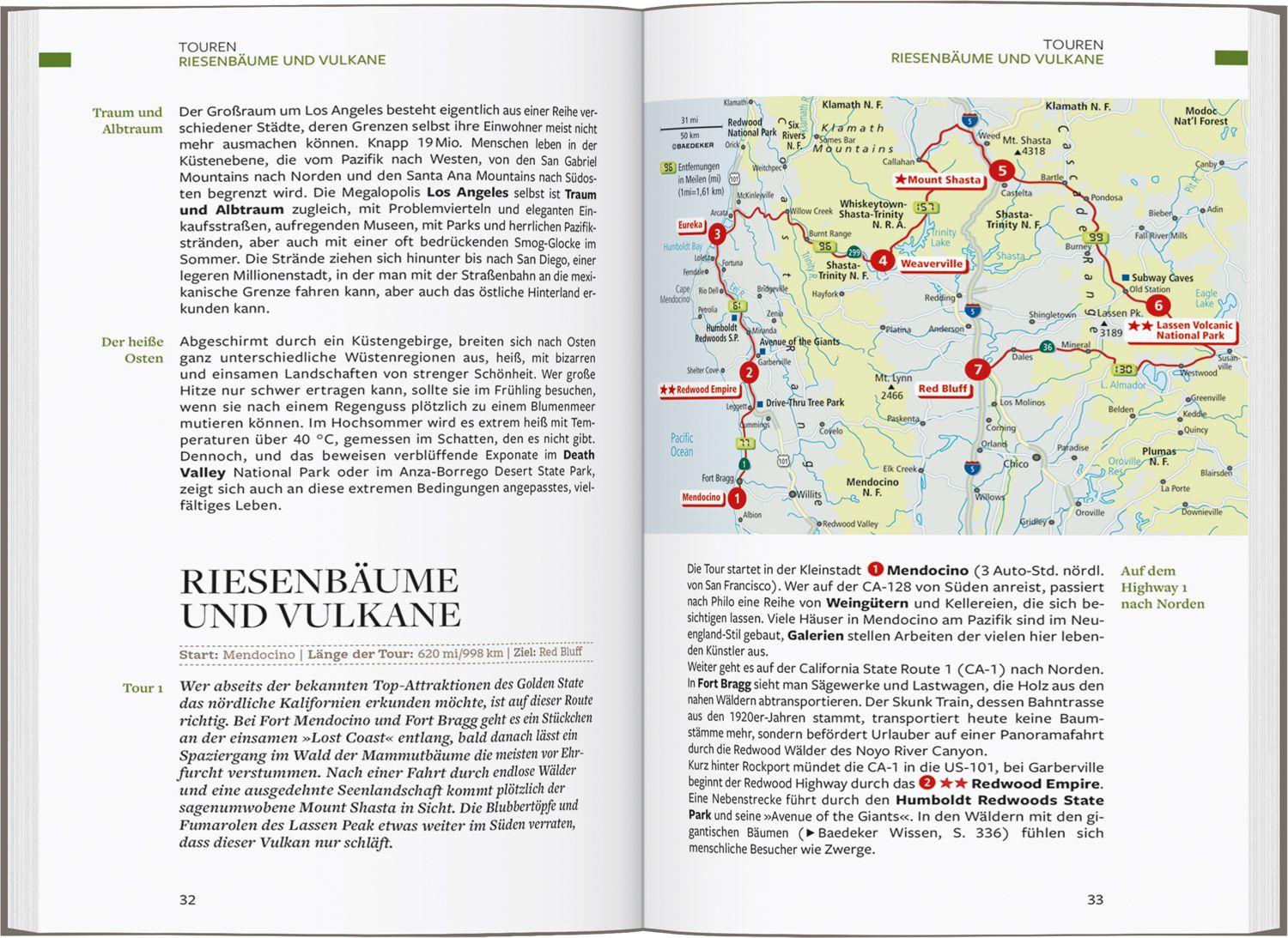 Beispielinhalt (Bild) Baedeker Reiseführer Kalifornien
