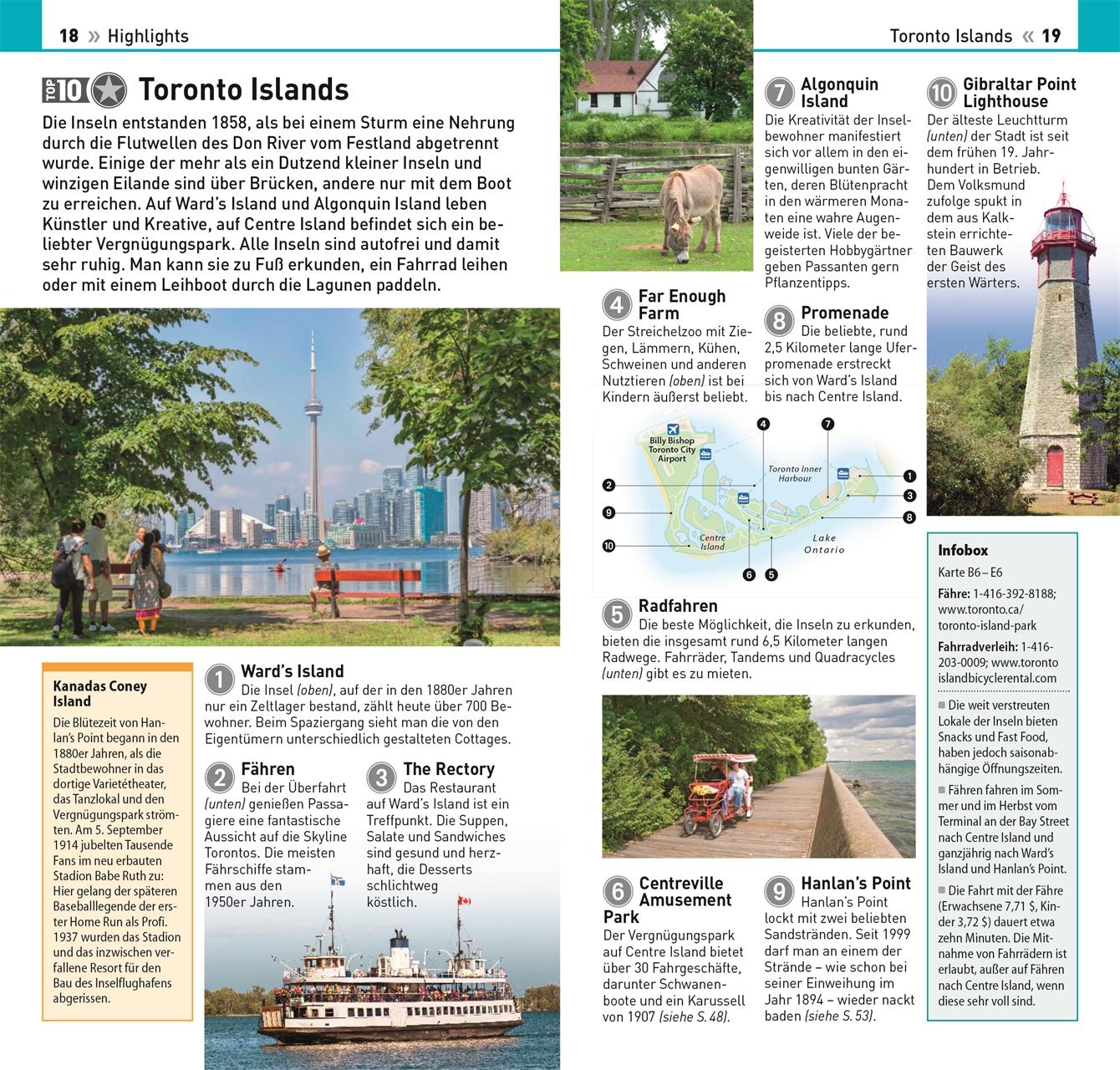 Beispielinhalt (Bild) Top 10 Reiseführer Toronto