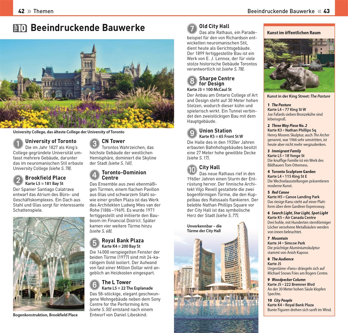 Beispielinhalt (Bild) Top 10 Reiseführer Toronto