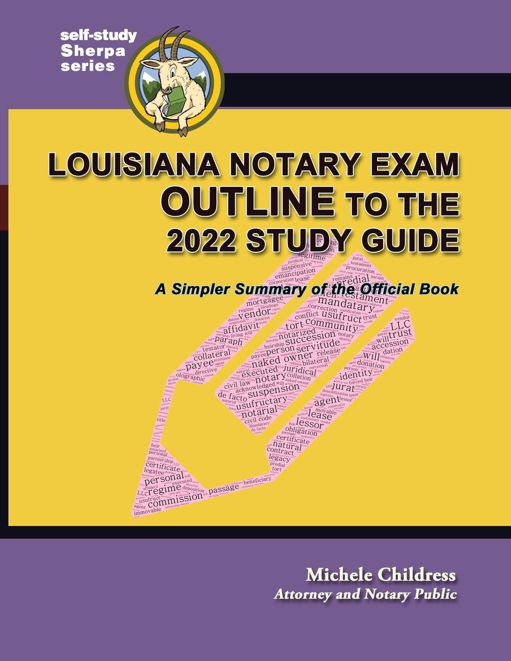 Vorderes Coverbild Louisiana Notary Exam Outline to the 2022 Study Guide