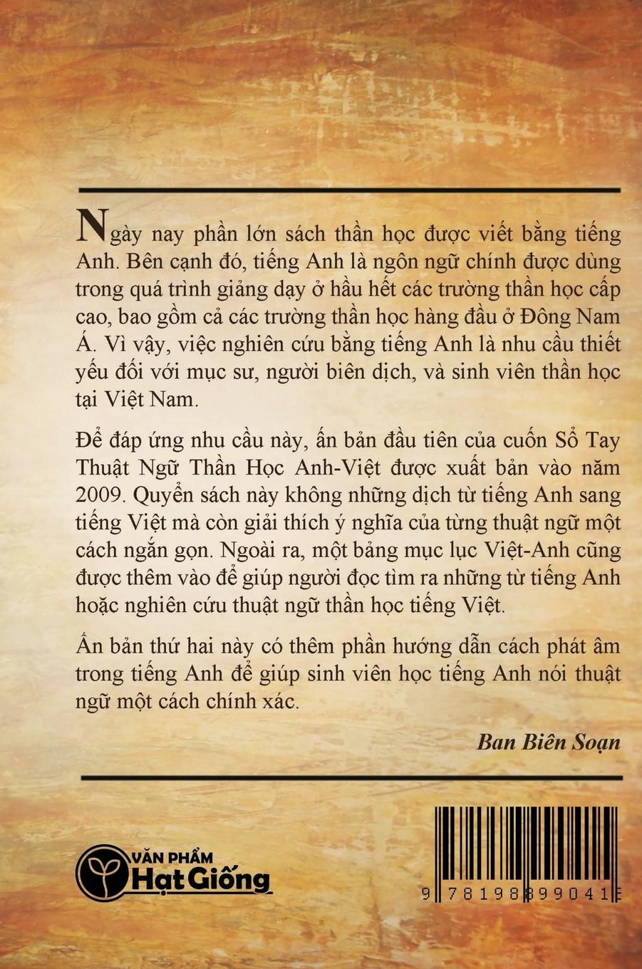 Rückseitencover S¿ Tay Thu¿t Ng¿ Th¿n H¿c Anh-Vi¿t