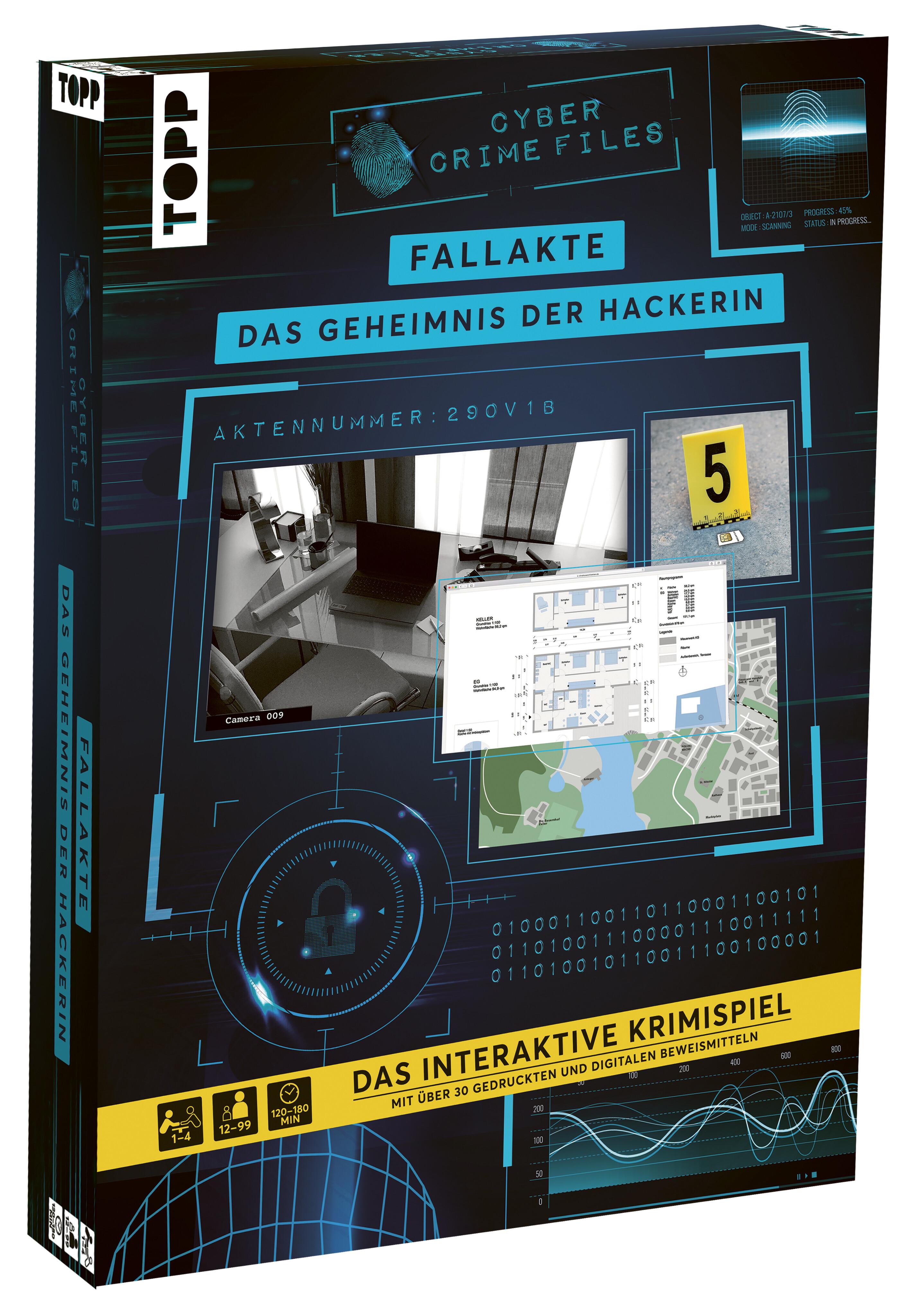 Vorderes Coverbild Cyber Crime Files - Fallakte: Das Geheimnis der Hackerin - Das geniale Krimispiel mit über 30 Beweismitteln