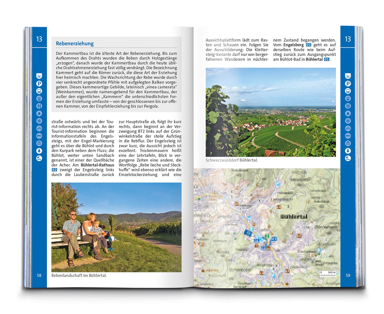 Beispielinhalt (Bild) KOMPASS Wanderführer Schwarzwald Nord, Die schönsten Wanderungen zwischen Pforzheim, Freudenstadt und Baden-Baden, 50 Touren mit Extra-Tourenkarte