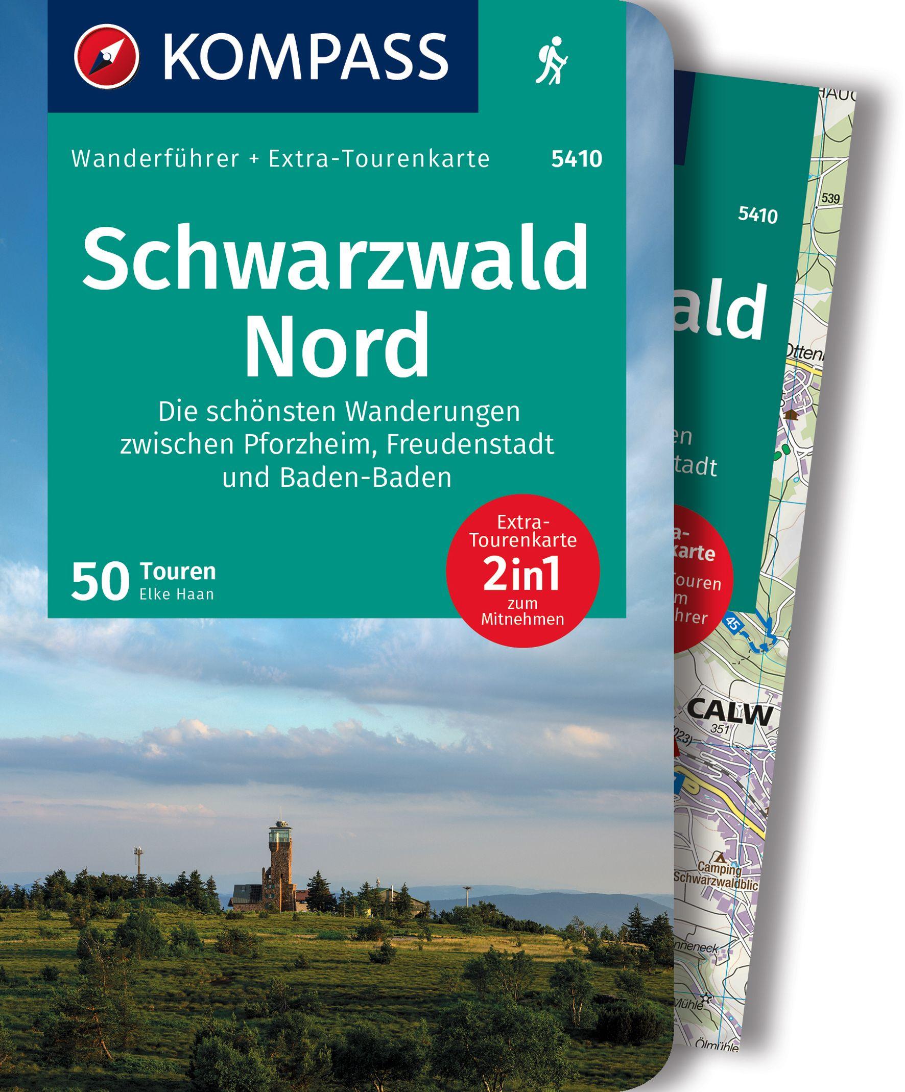 Vorderes Coverbild KOMPASS Wanderführer Schwarzwald Nord, Die schönsten Wanderungen zwischen Pforzheim, Freudenstadt und Baden-Baden, 50 Touren mit Extra-Tourenkarte