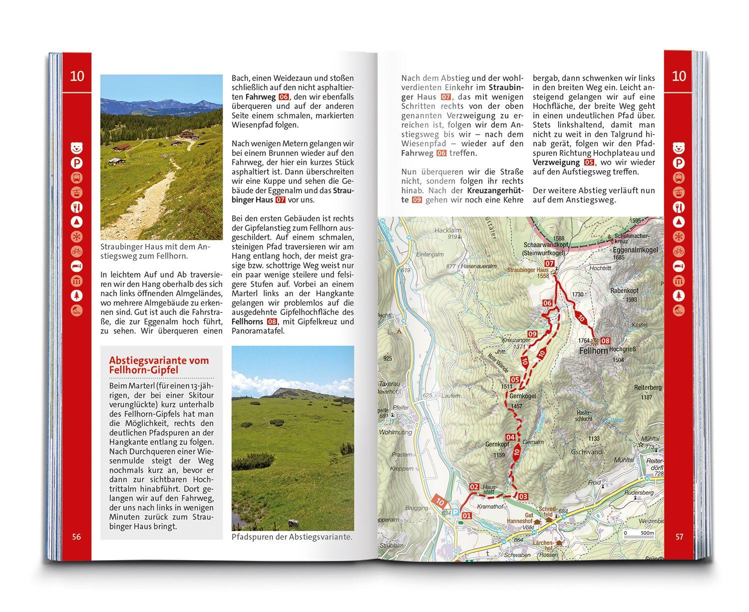 Beispielinhalt (Bild) KOMPASS Wanderführer Kaisergebirge, 60 Touren mit Extra-Tourenkarte