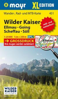 Vorderes Coverbild Mayr Wanderkarte Wilder Kaiser - Ellmau - Going - Scheffau - Söll XL 1:25.000