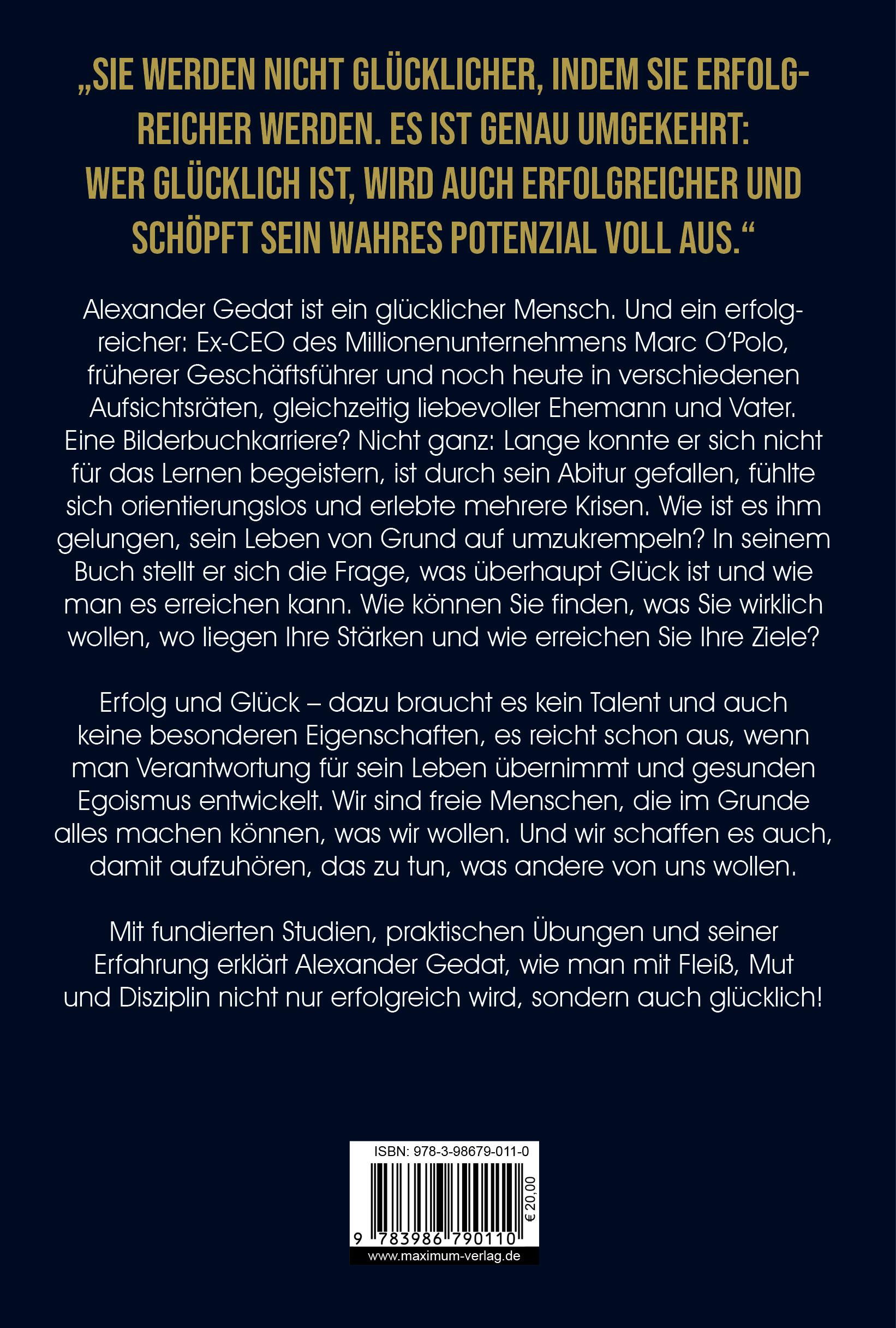 Beispielinhalt (Bild) Mutig sein. Glücklich werden.