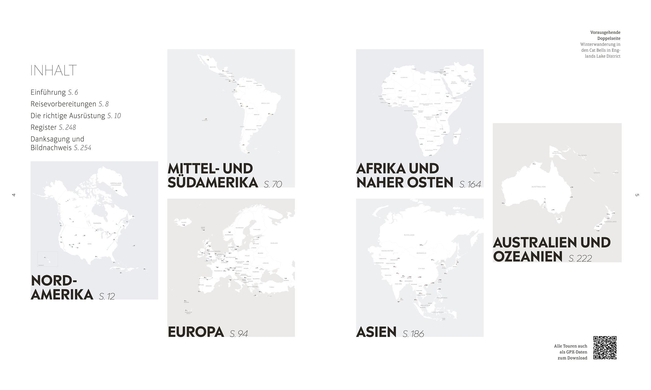 Beispielinhalt (Bild) Die 125 schönsten Wanderungen auf allen Kontinenten