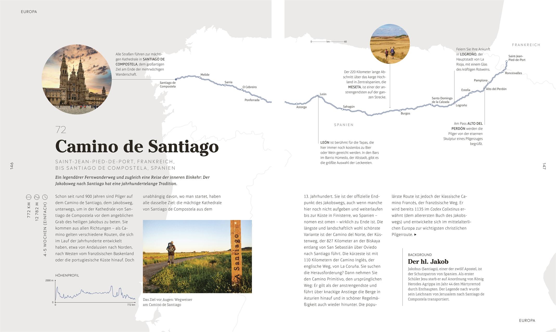 Beispielinhalt (Bild) Die 125 schönsten Wanderungen auf allen Kontinenten