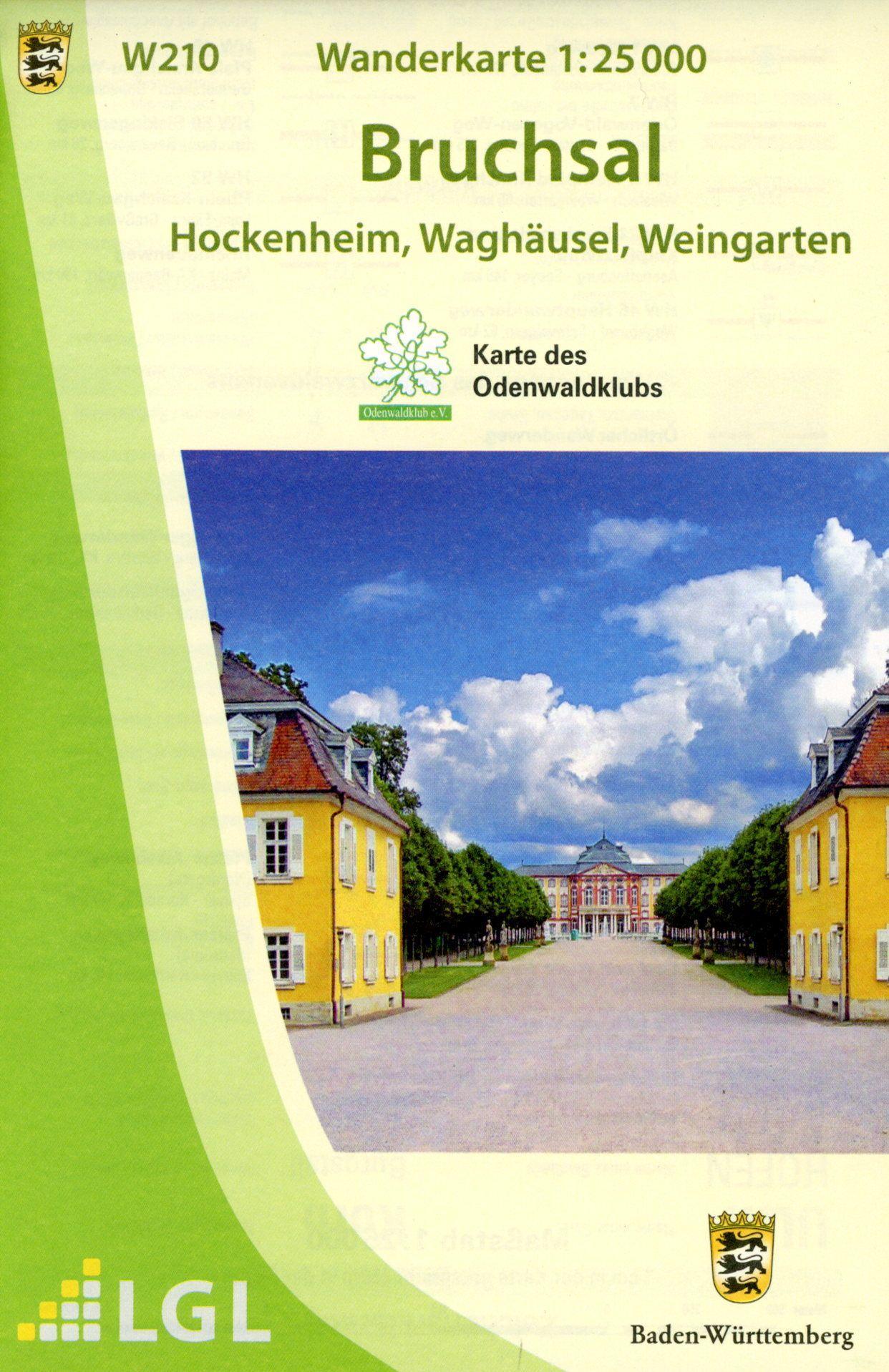 Vorderes Coverbild W210 Wanderkarte 1:25 000 Bruchsal