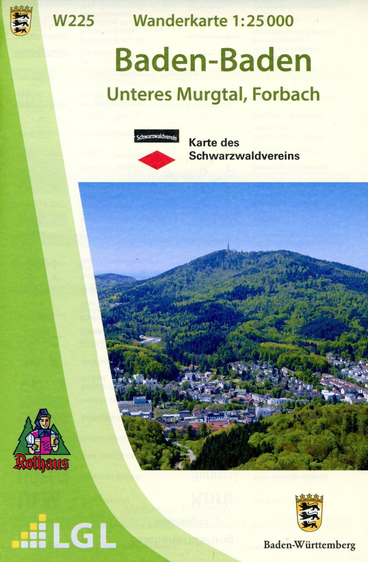 Vorderes Coverbild W225 Wanderkarte 1.25 000 Baden-Baden