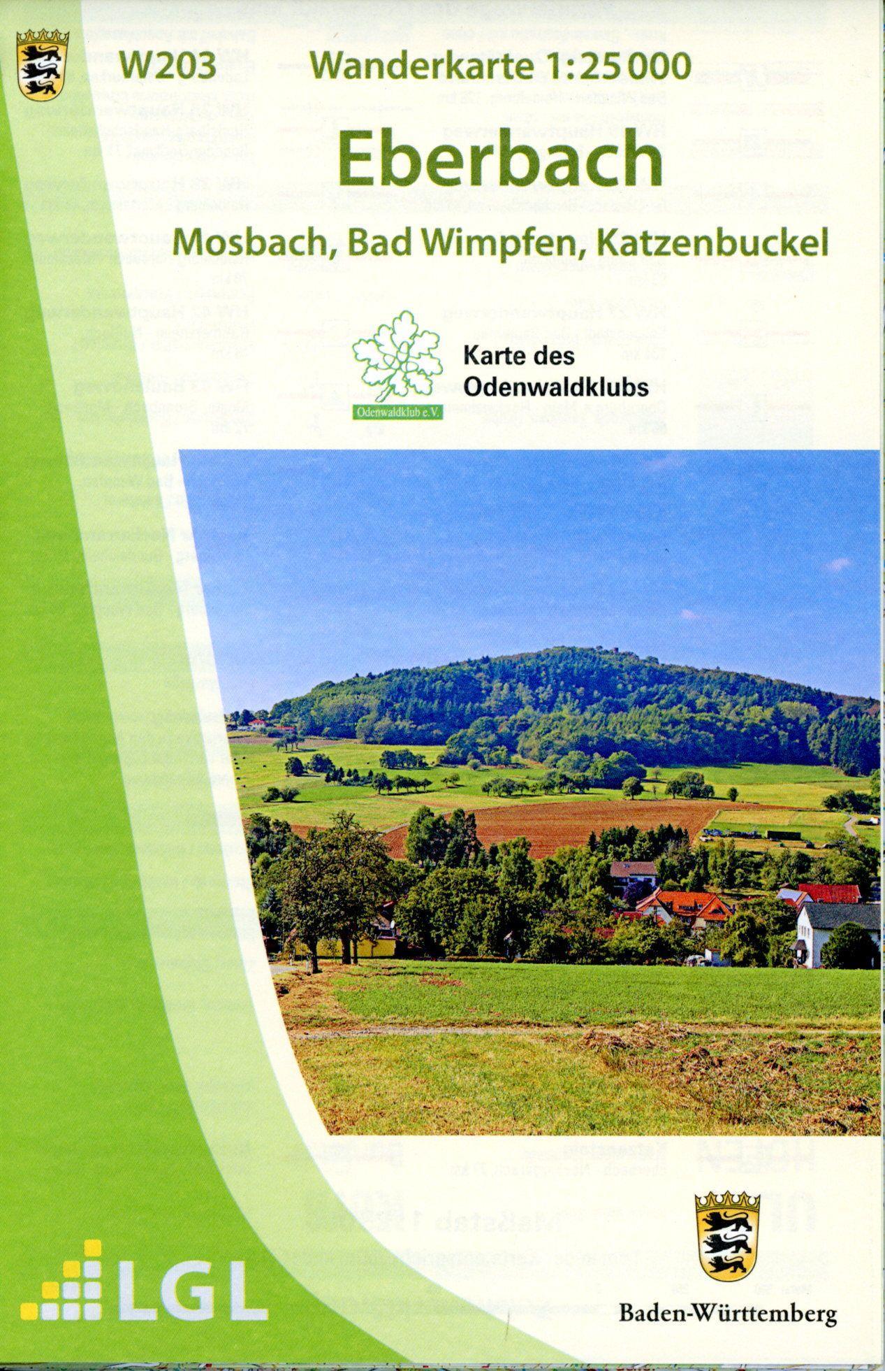 Vorderes Coverbild W203 Wanderkarte 1:25 000 Eberbach