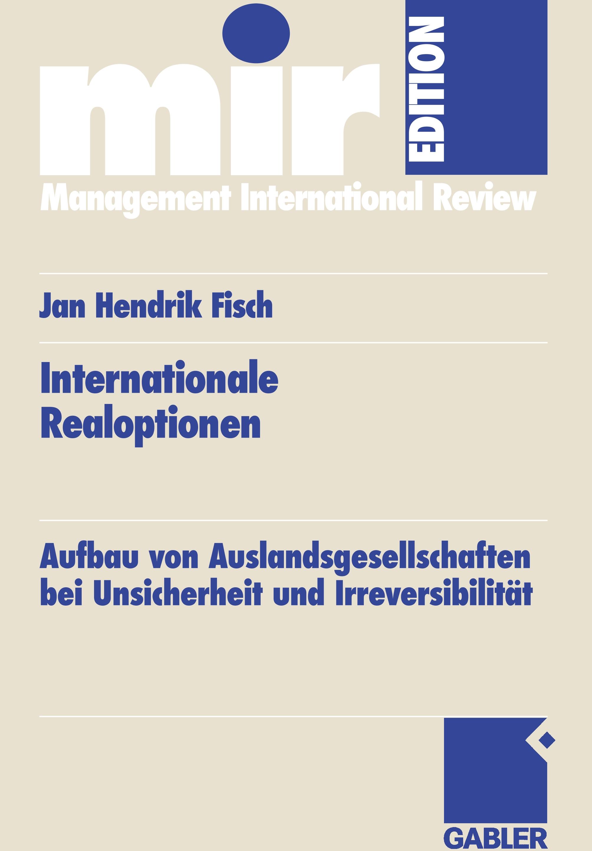 Vorderes Coverbild Internationale Realoptionen