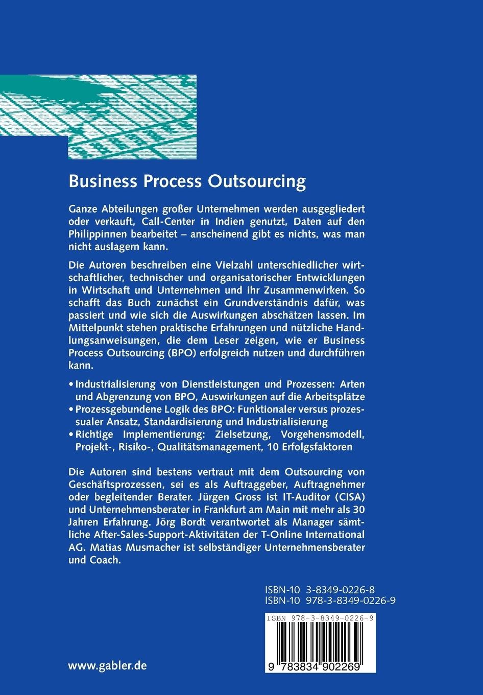 Rückseitencover Business Process Outsourcing