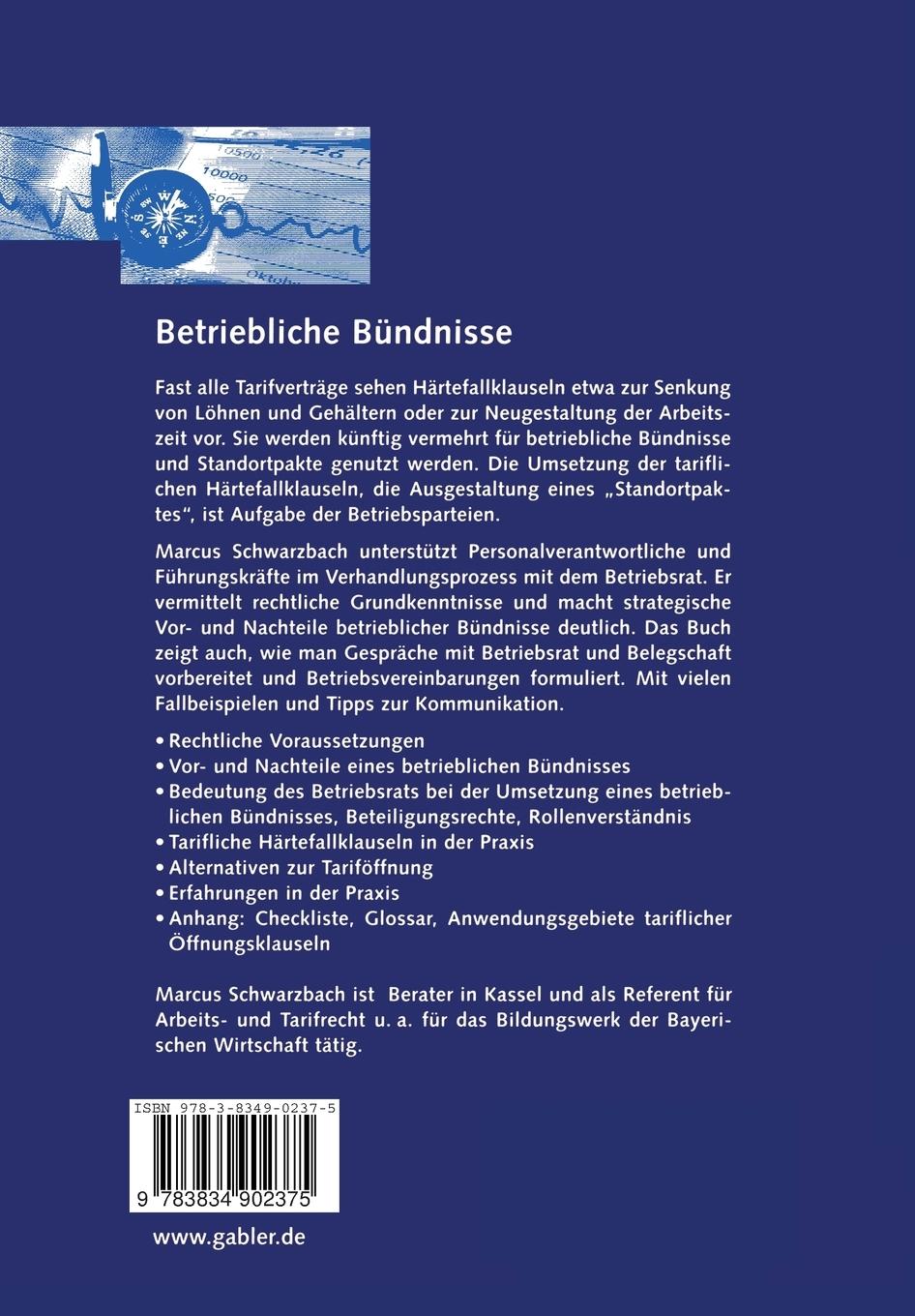 Rückseitencover Betriebliche Bündnisse