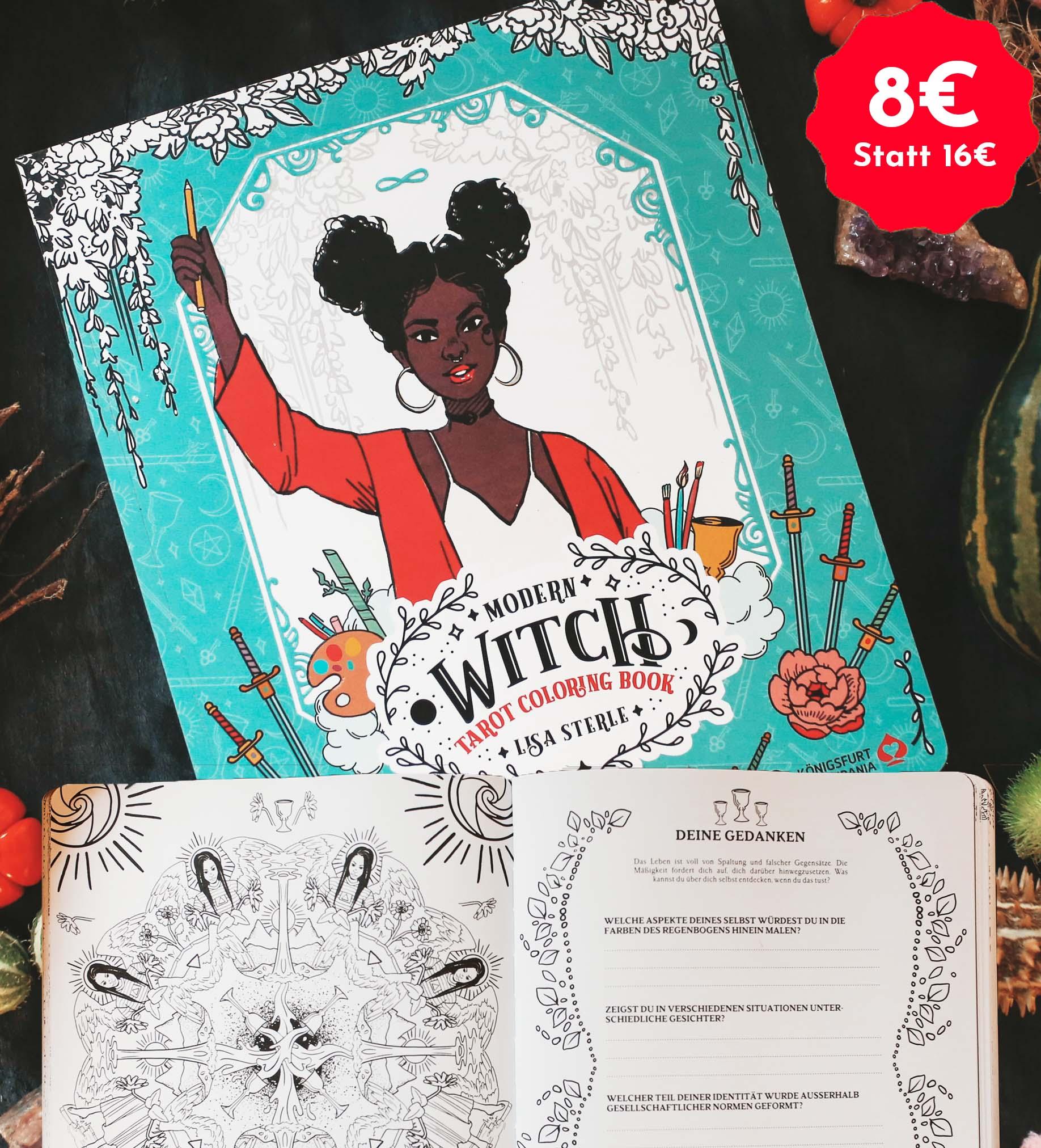 Vorderes Coverbild Modern Witch Tarot - Coloring Book
