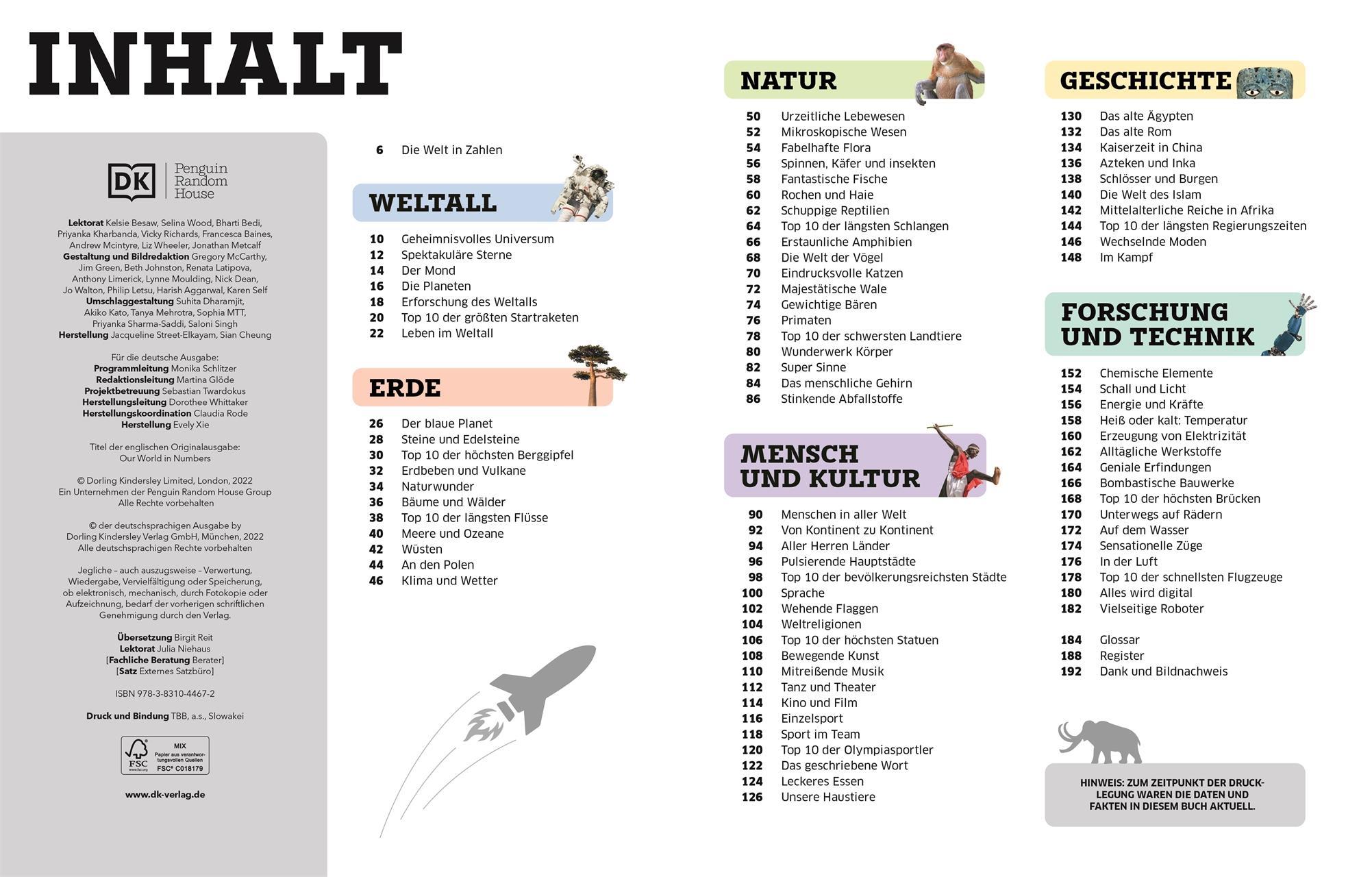 Beispielinhalt (Bild) Unsere Welt in Zahlen