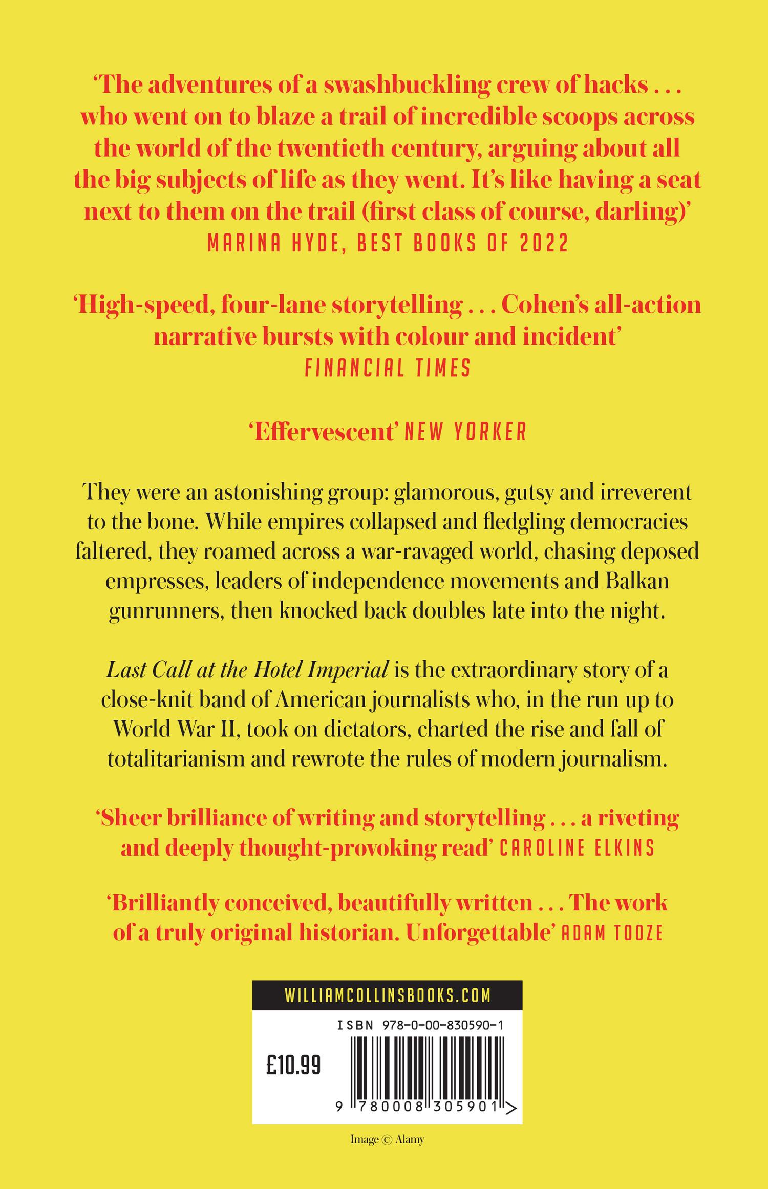 Rückseitencover Last Call at the Hotel Imperial