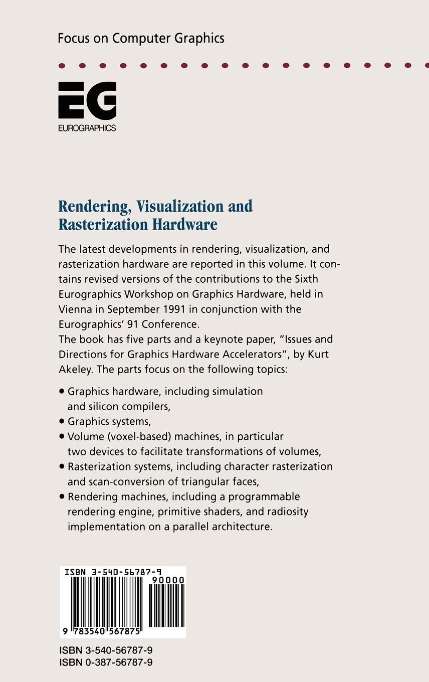 Rückseitencover Rendering, Visualization and Rasterization Hardware