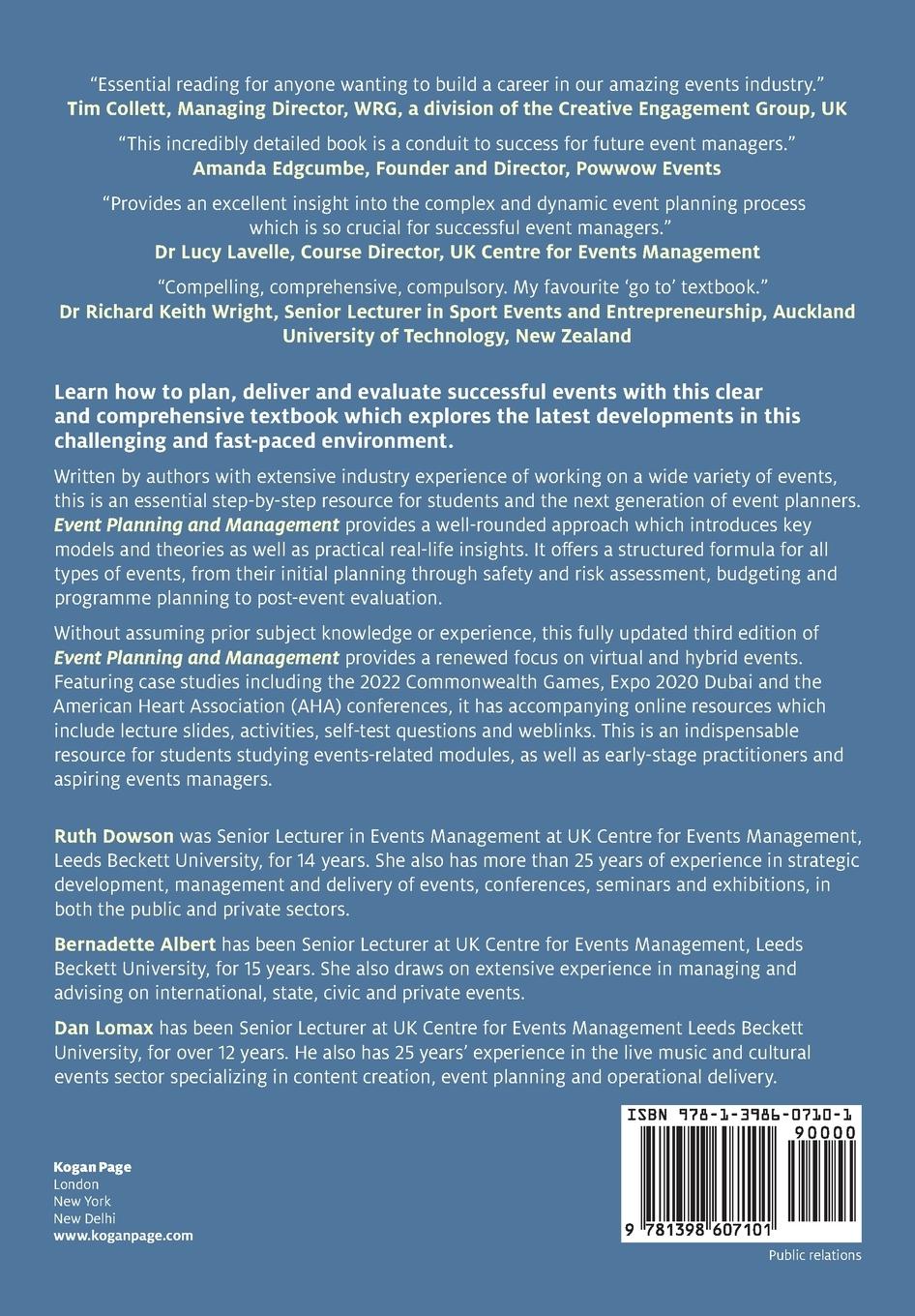 Rückseitencover Event Planning and Management