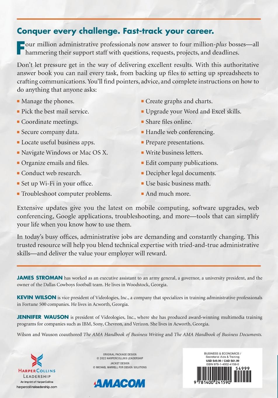 Rückseitencover Administrative Assistant's and Secretary's Handbook