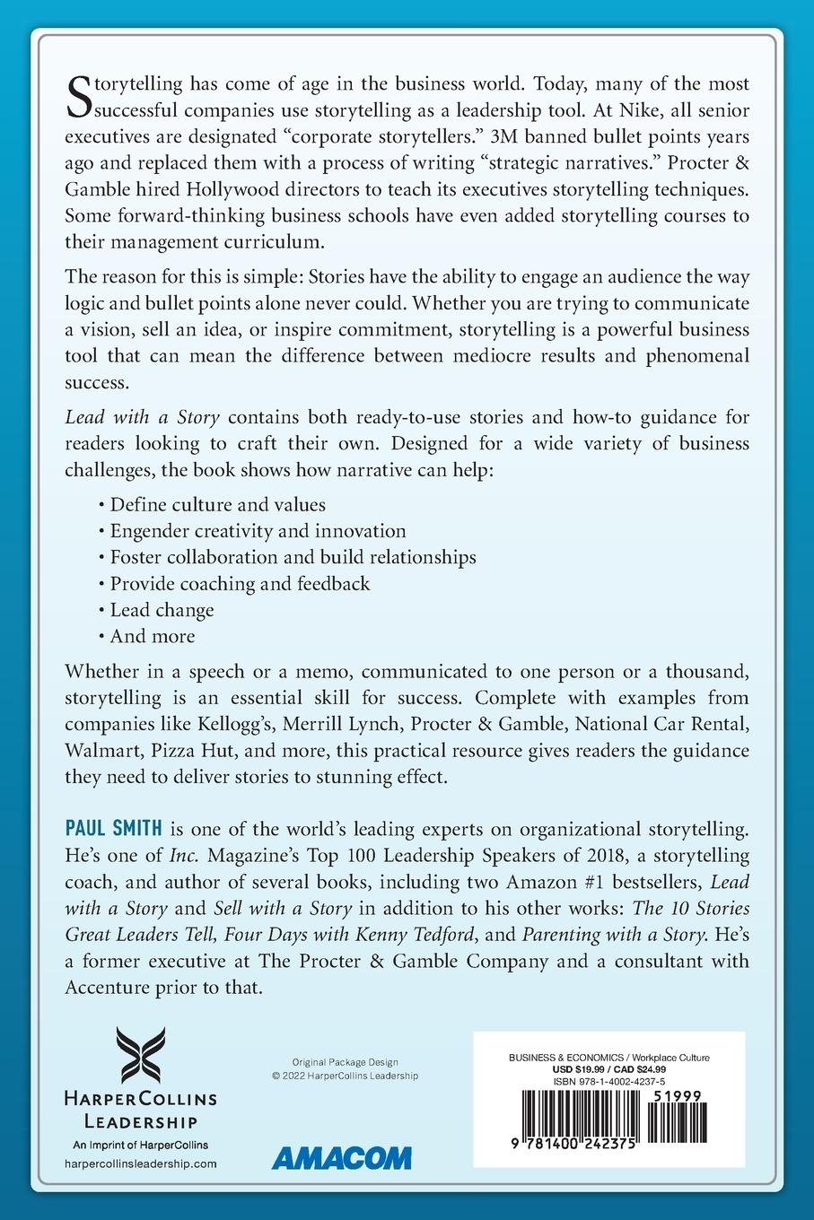 Rückseitencover The Lead with a Story