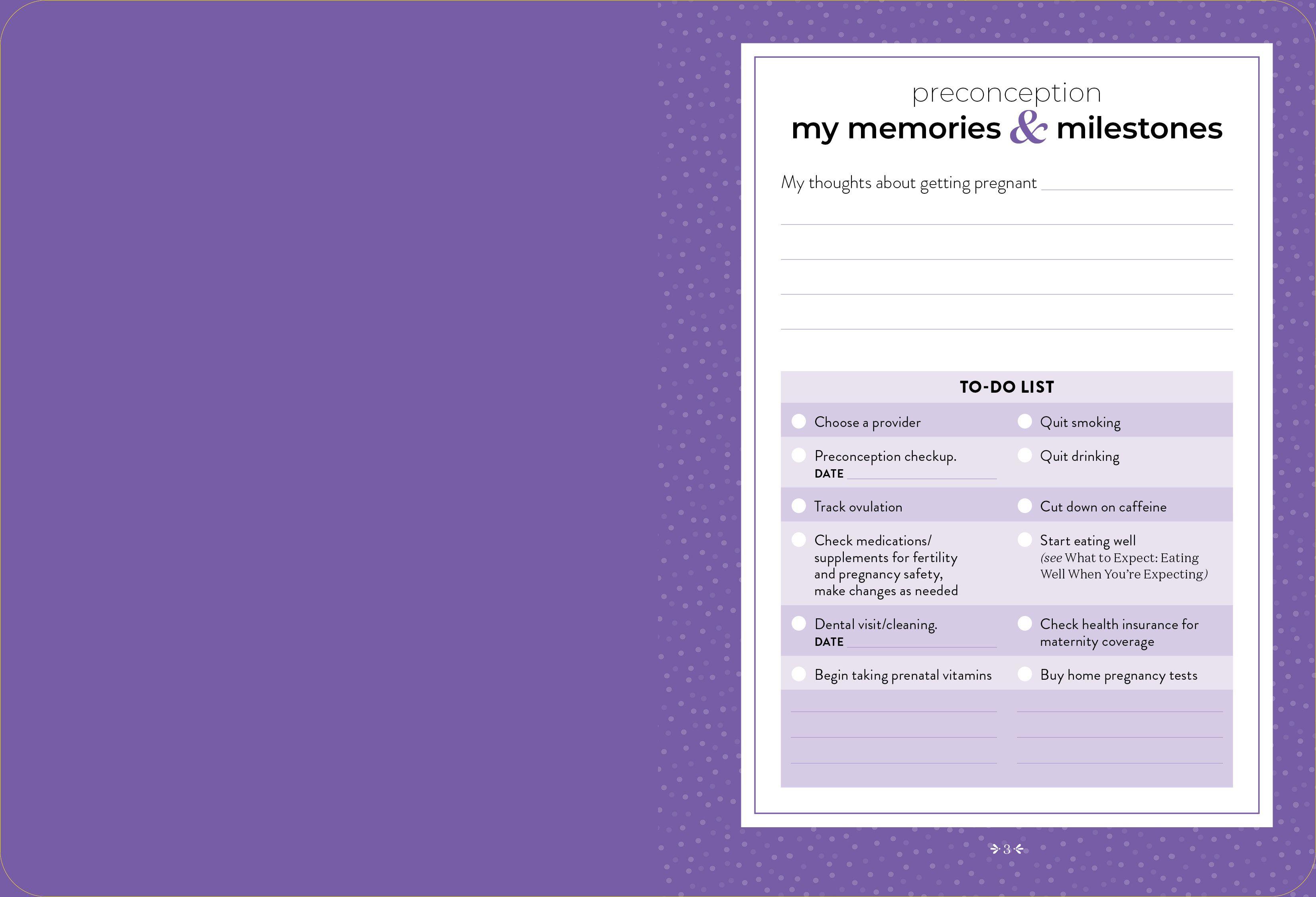 Beispielinhalt (Bild) What to Expect Pregnancy Journal and Organizer