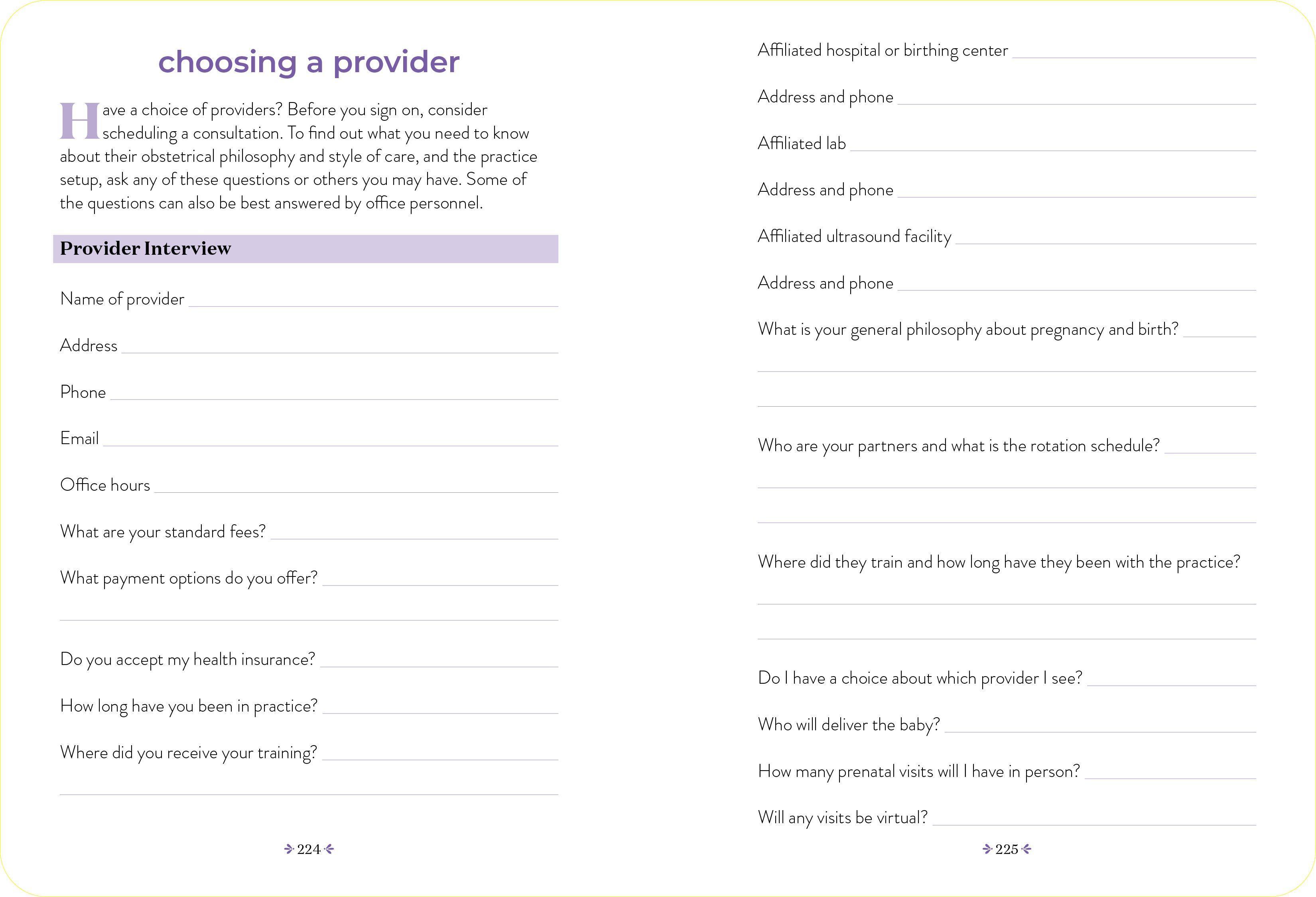 Beispielinhalt (Bild) What to Expect Pregnancy Journal and Organizer