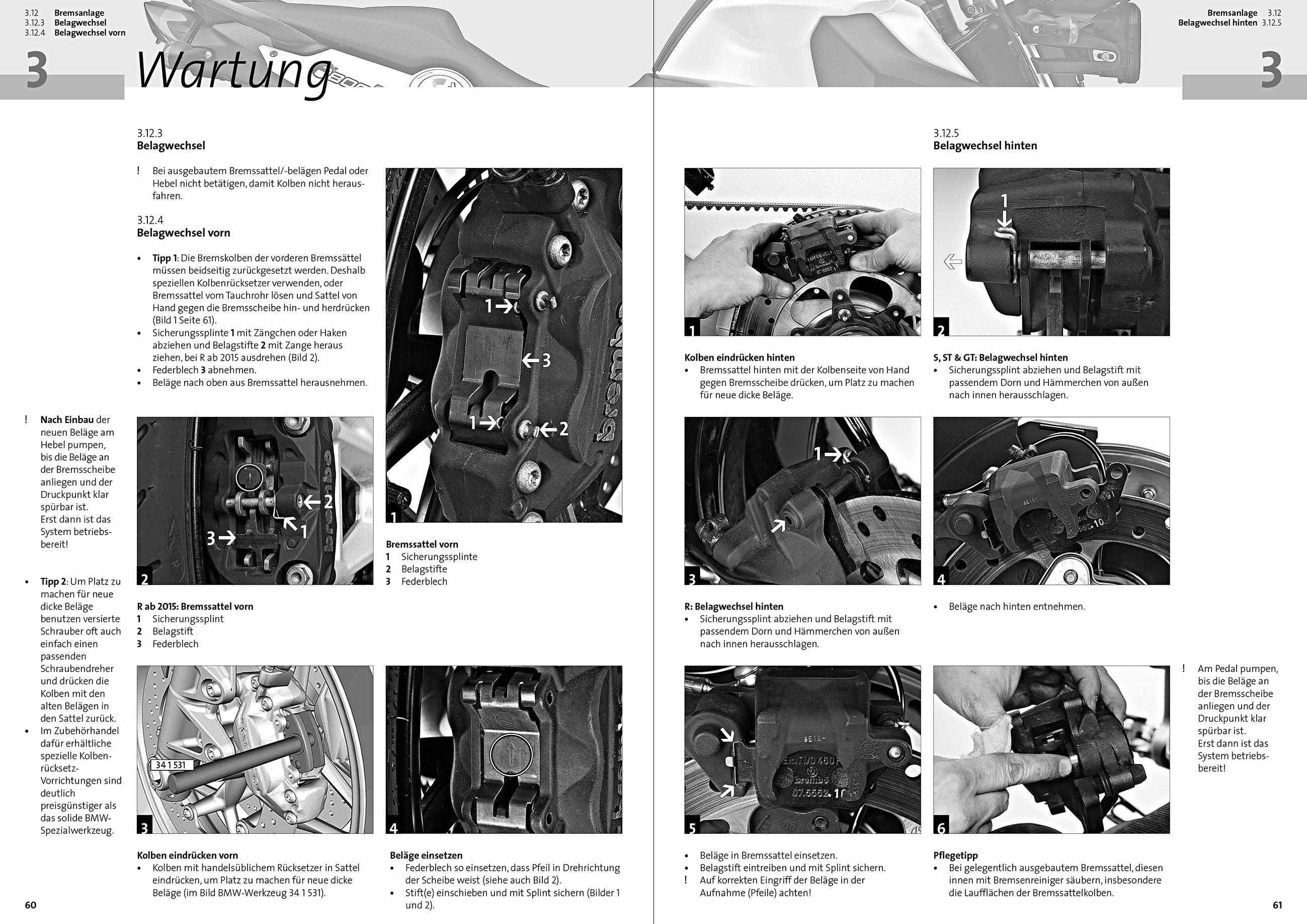 Beispielinhalt (Bild) BMW F800R, F800S, F800ST, F800GT Reparaturanleitung