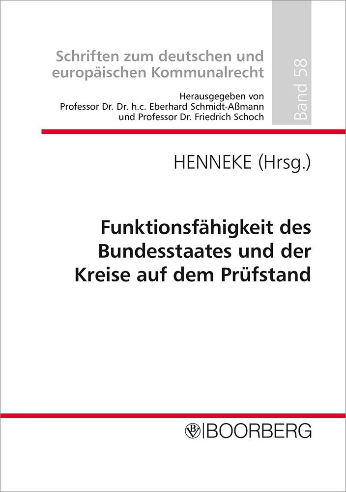 Vorderes Coverbild Funktionsfähigkeit des Bundesstaates und der Kreise auf dem Prüfstand