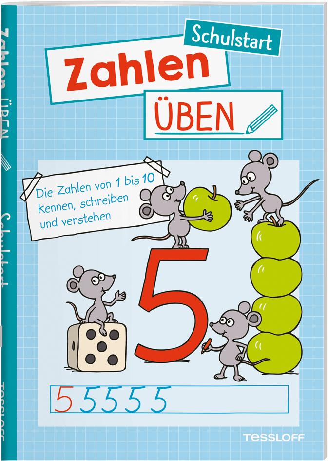 Vorderes Coverbild Zahlen üben. Schulstart