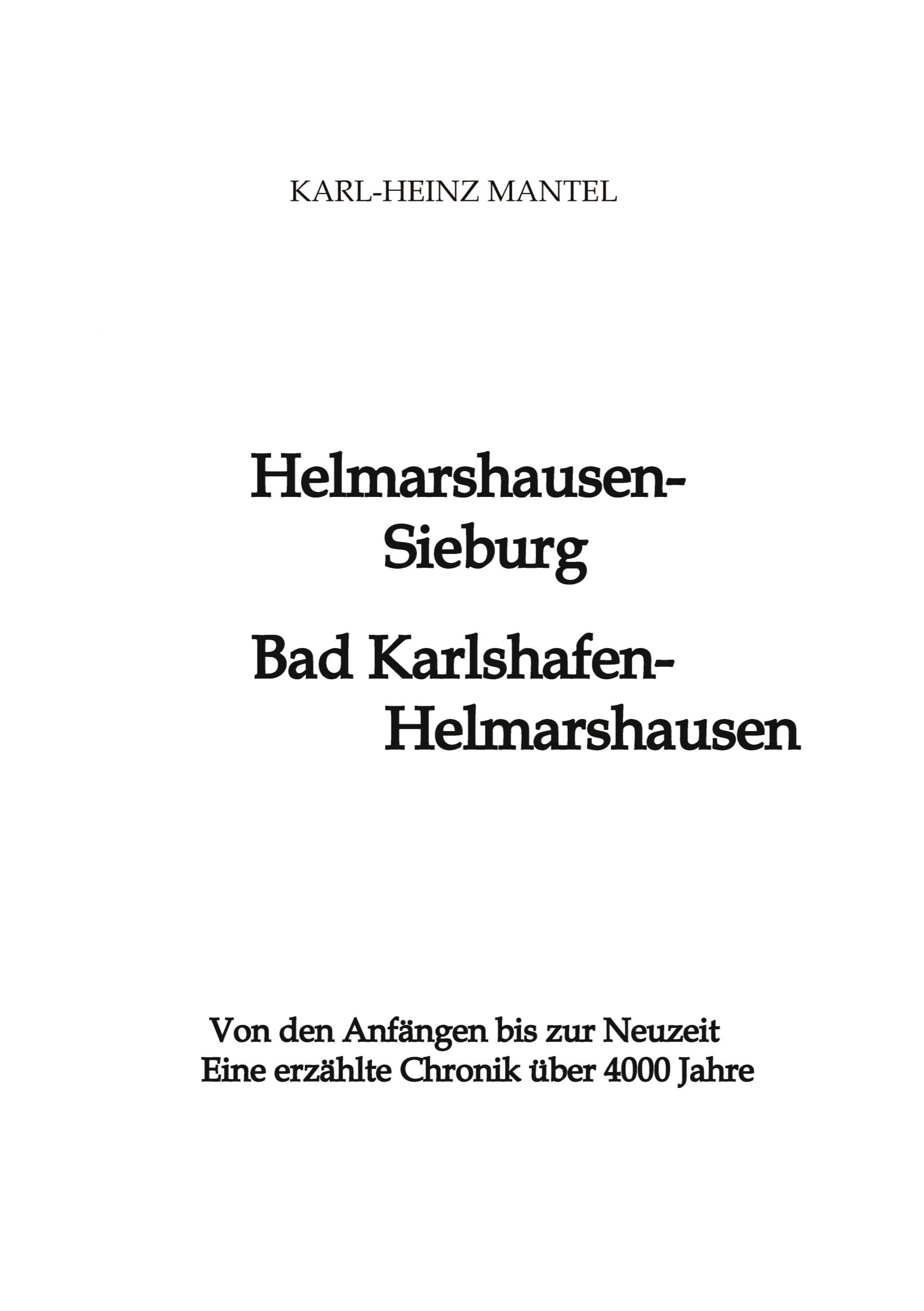 Vorderes Coverbild Helmarshausen/Sieburg  - Bad Karlshafen/Helmarshausen